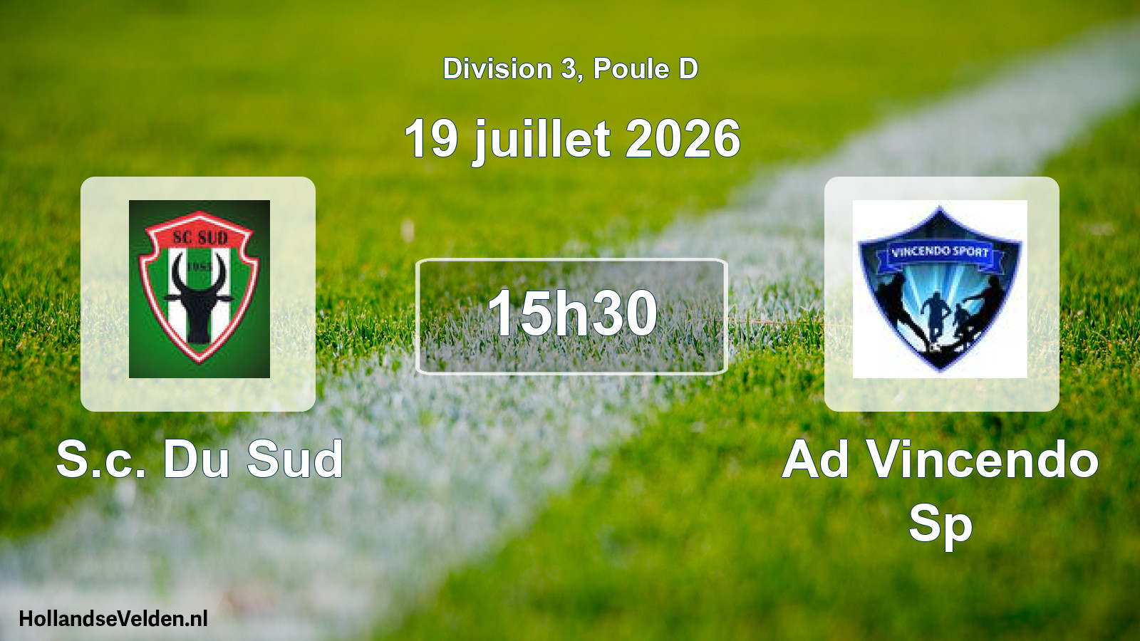 Match programmé: S.c. Du Sud - Ad Vincendo Sp (19 juillet 2026)