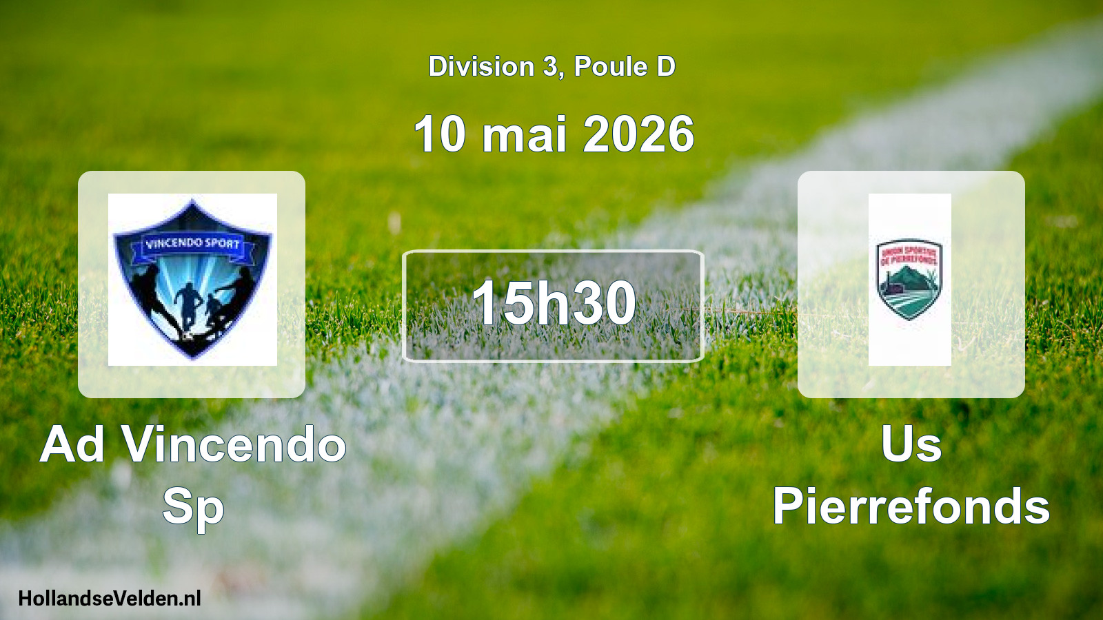 Match programmé: Ad Vincendo Sp - Us Pierrefonds (10 mai 2026)