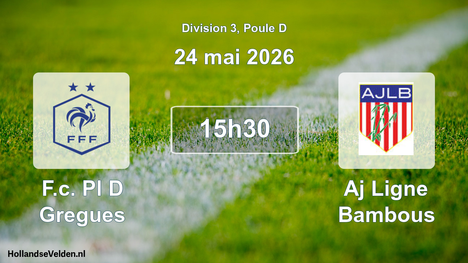 Match programmé: F.c. Pl D Gregues - Aj Ligne Bambous (24 mai 2026)