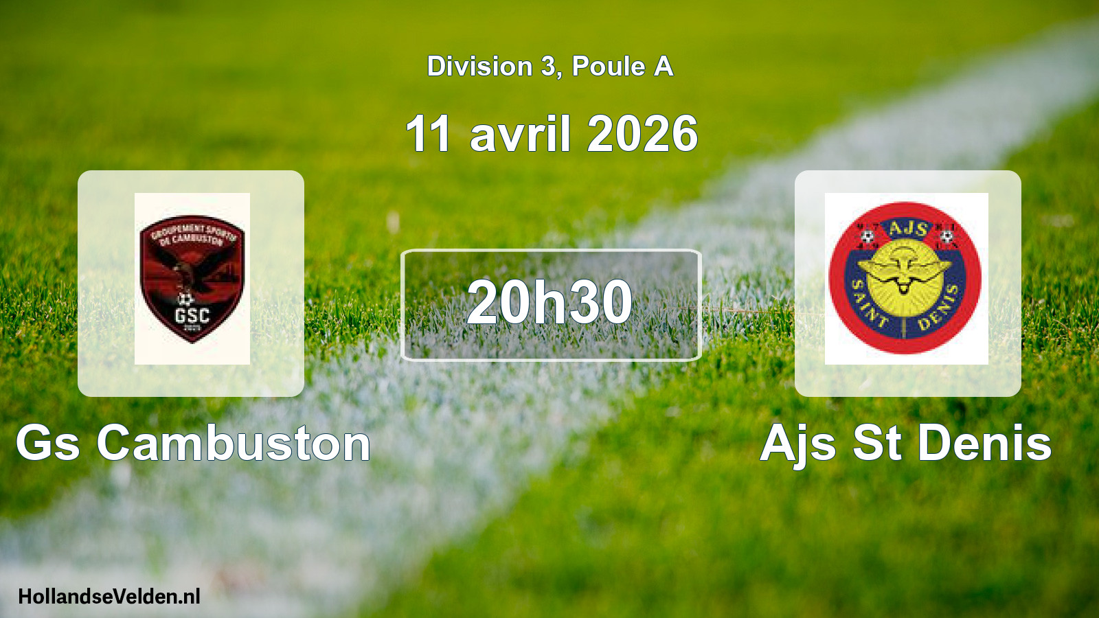 Match programmé: Gs Cambuston - Ajs St Denis (11 avril 2026)