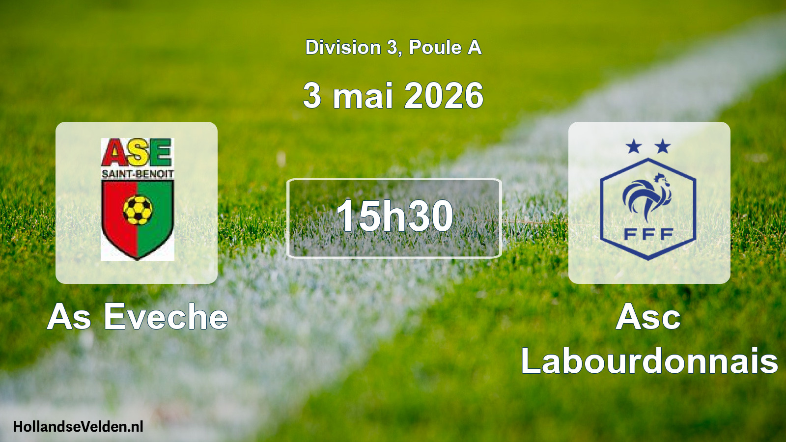 Match programmé: As Eveche - Asc Labourdonnais (3 mai 2026)