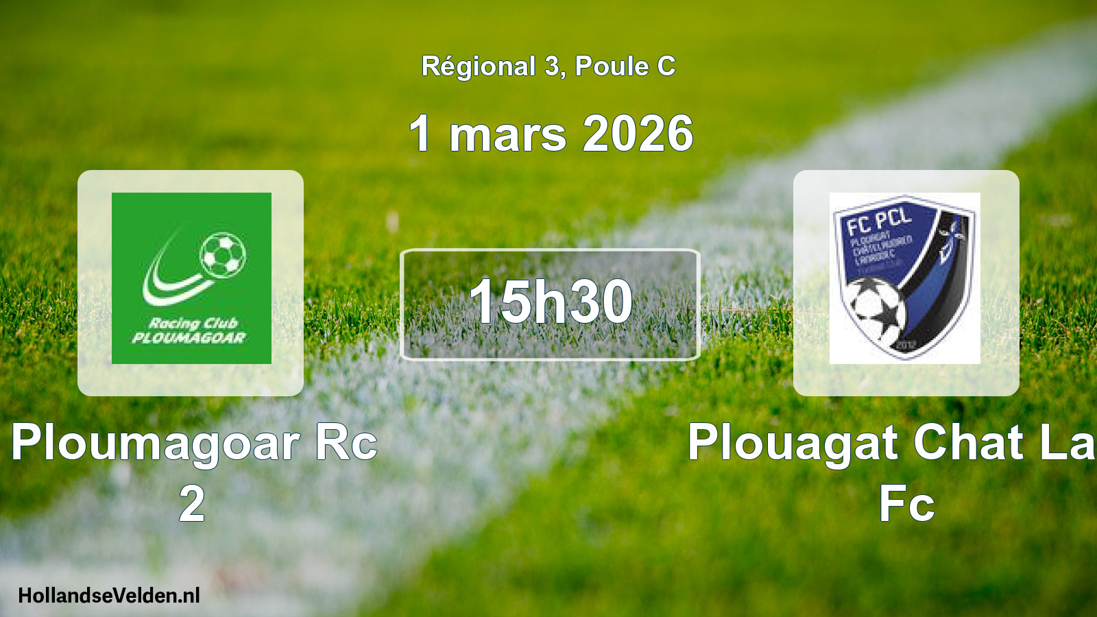 Scheduled Match: Ploumagoar Rc 2 - Plouagat Chat Lan Fc (1 March 2026)