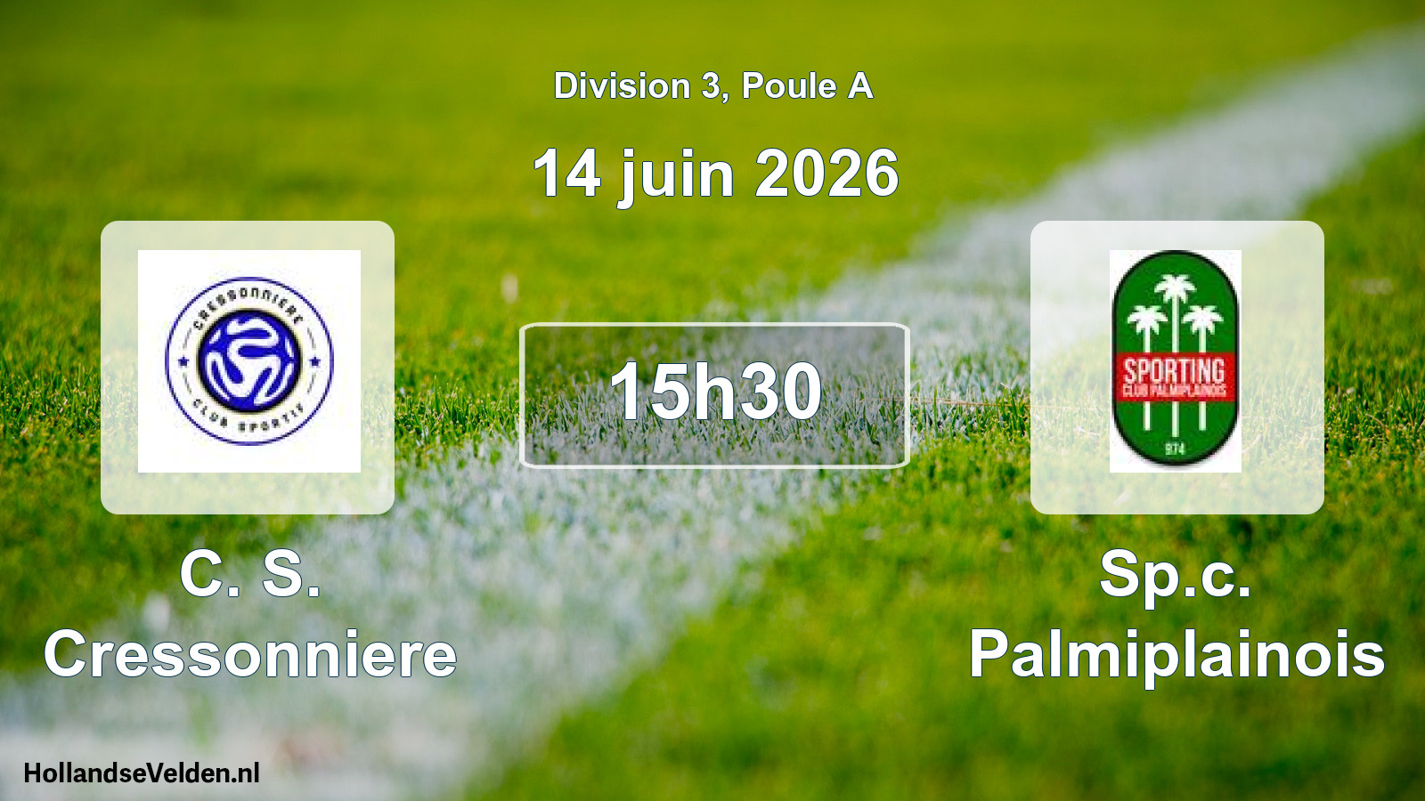 Match programmé: C. S. Cressonniere - Sp.c. Palmiplainois (14 juin 2026)