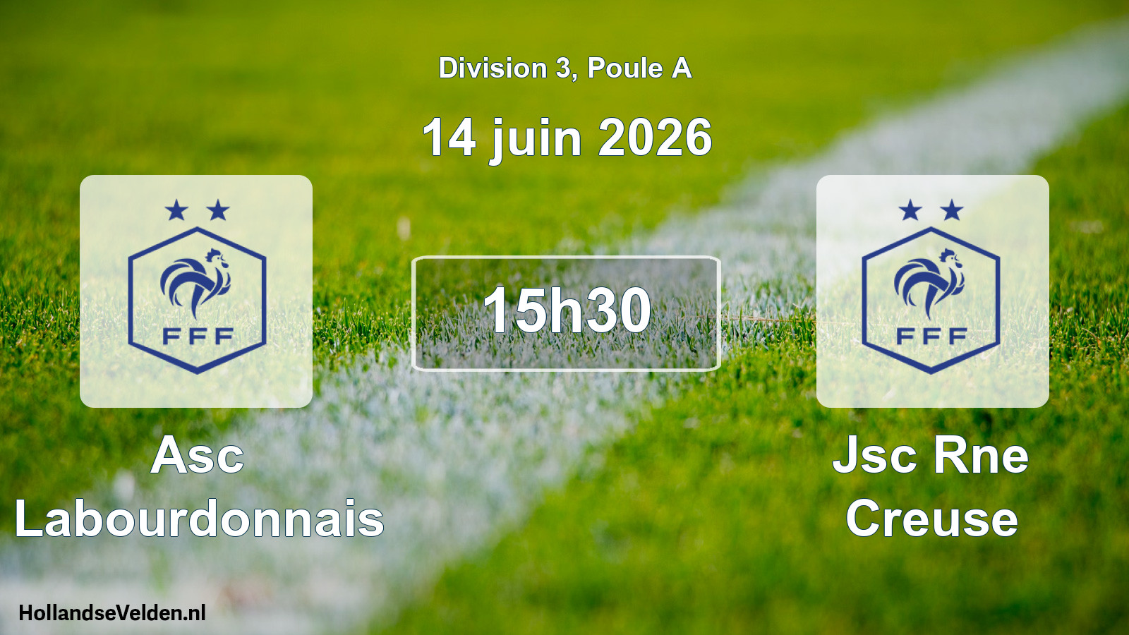 Match programmé: Asc Labourdonnais - Jsc Rne Creuse (14 juin 2026)