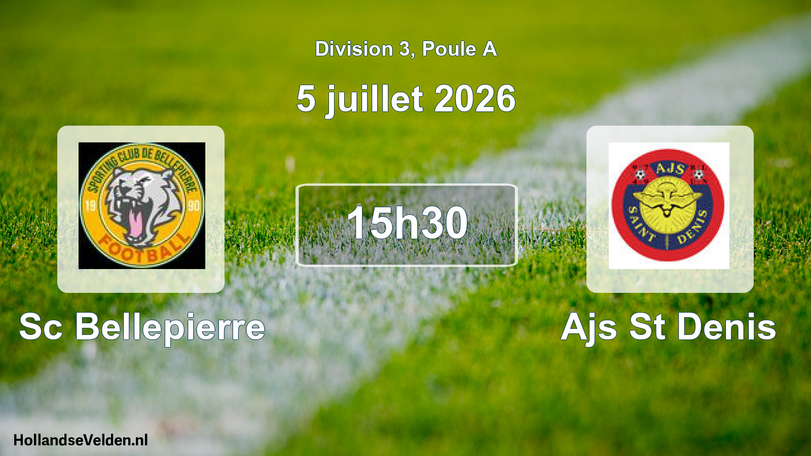 Match programmé: Sc Bellepierre - Ajs St Denis (5 juillet 2026)