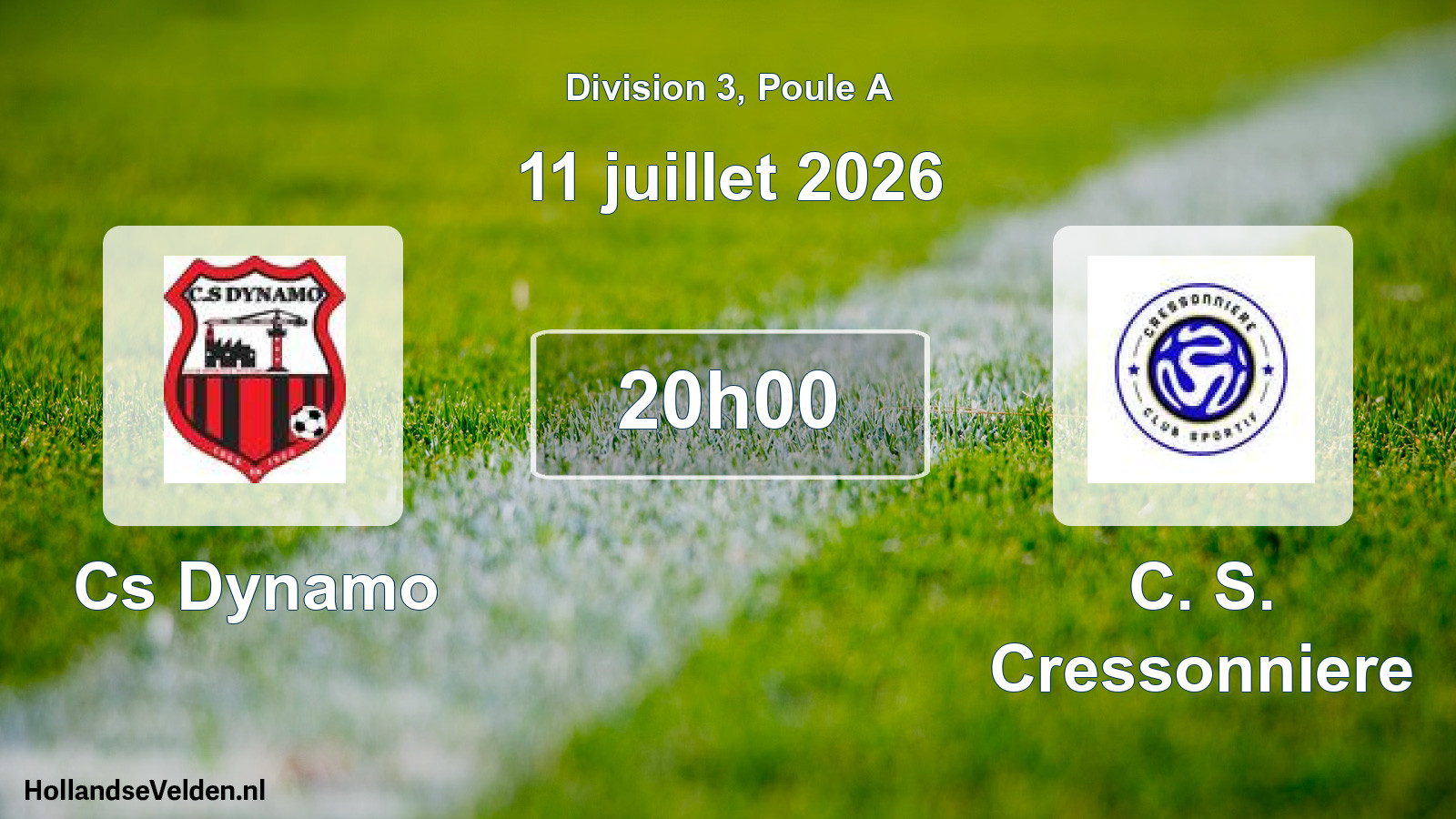 Geplande wedstrijd: Cs Dynamo - C. S. Cressonniere (11 juli 2026)