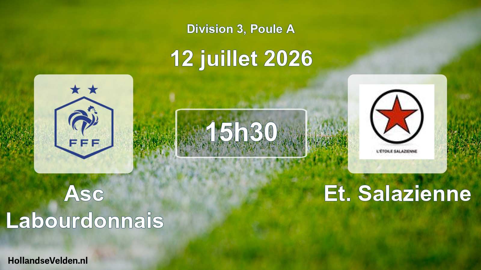 Match programmé: Asc Labourdonnais - Et. Salazienne (12 juillet 2026)