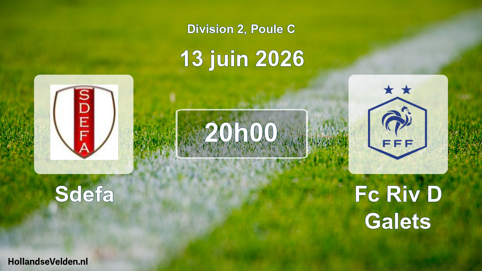 Geplande wedstrijd: Sdefa - Fc Riv D Galets (13 juni 2026)