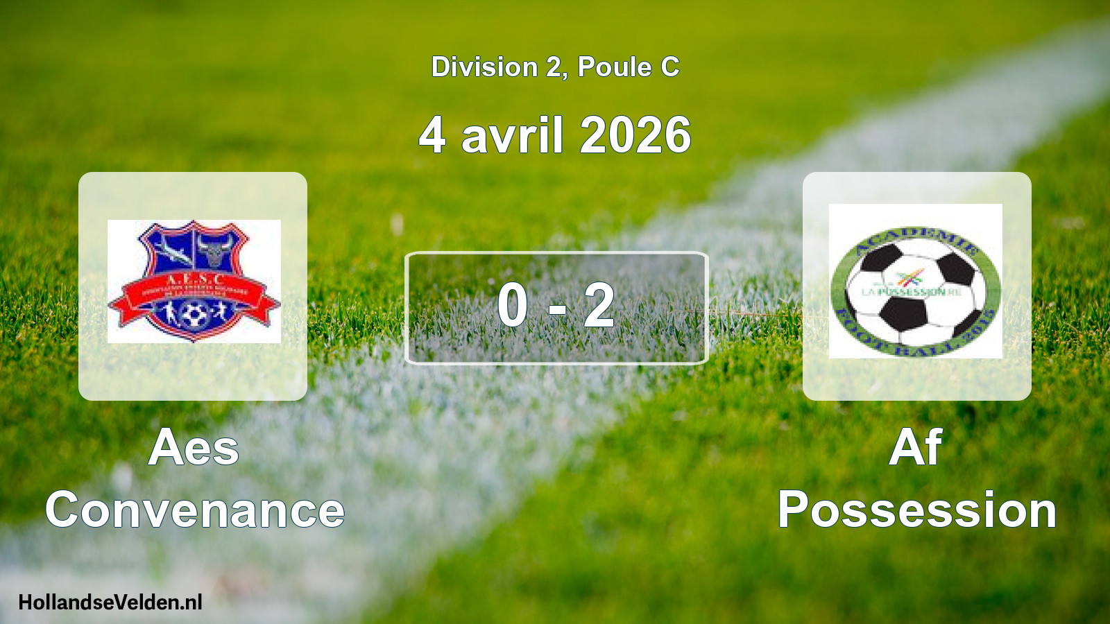 Match joué: Aes Convenance - Af Possession 0 - 2 (4 avril 2026)