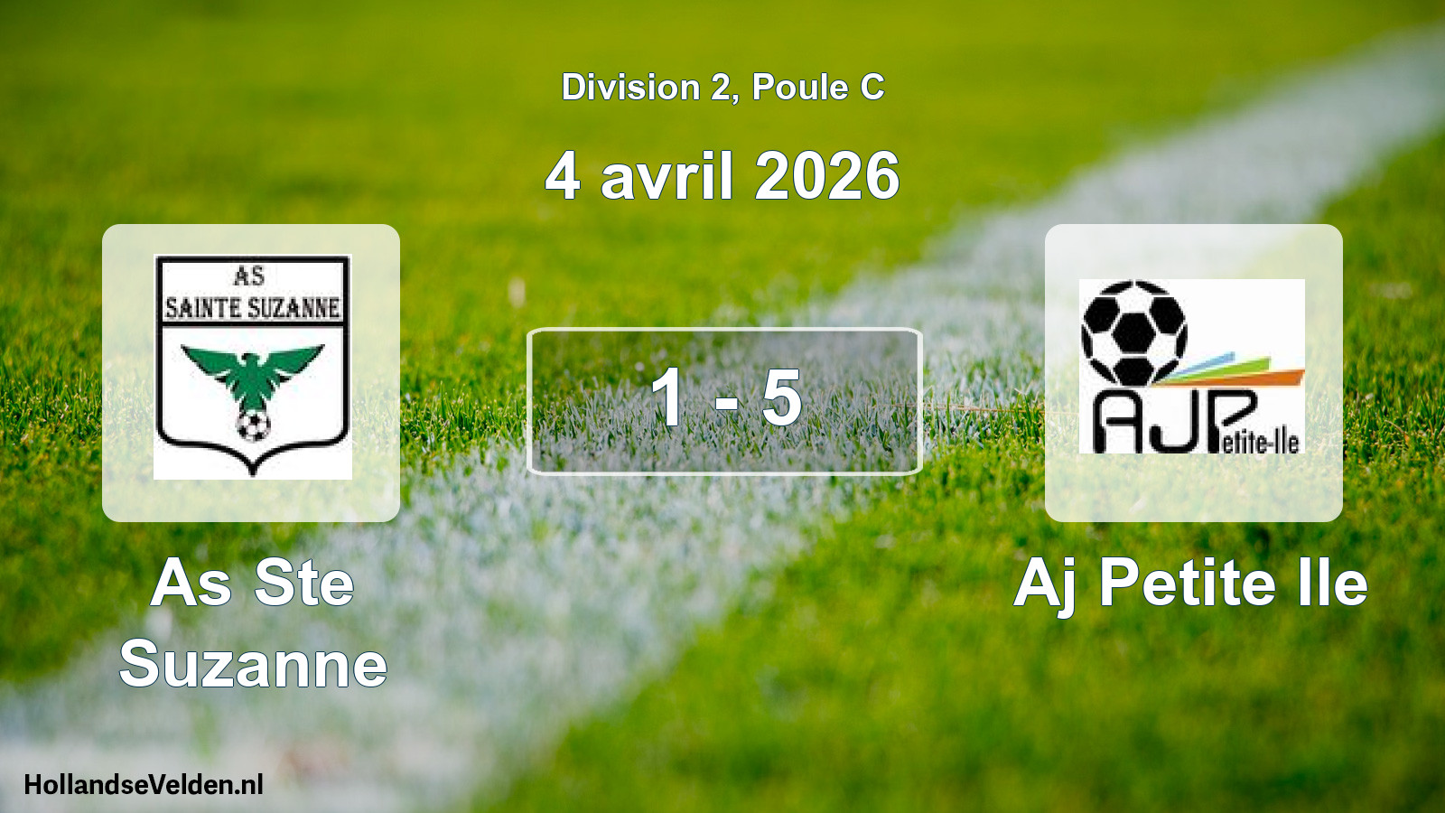 Match joué: As Ste Suzanne - Aj Petite Ile 1 - 5 (4 avril 2026)
