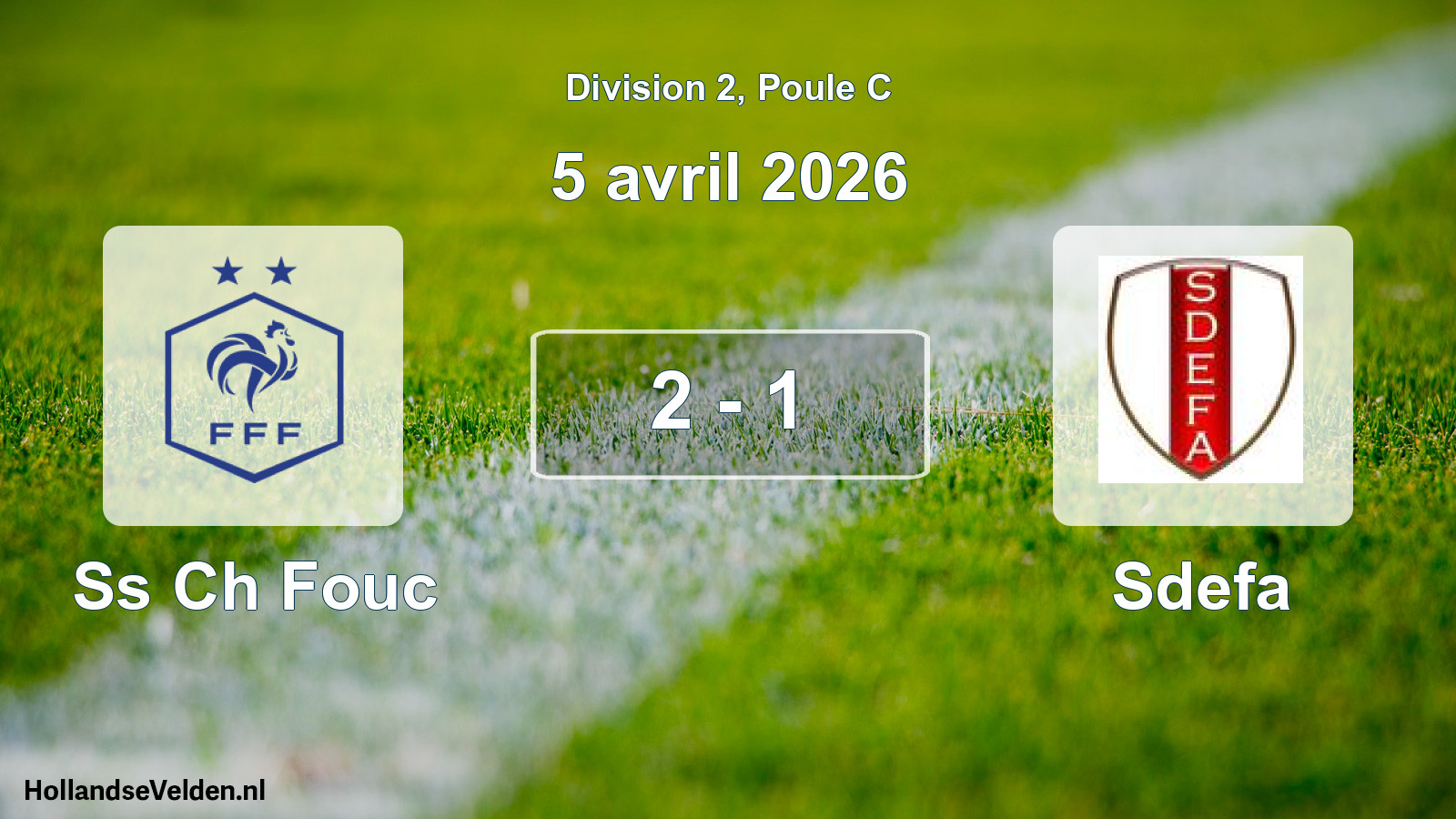 Gespeelde wedstrijd: Ss Ch Fouc - Sdefa 2 - 1 (5 april 2026)