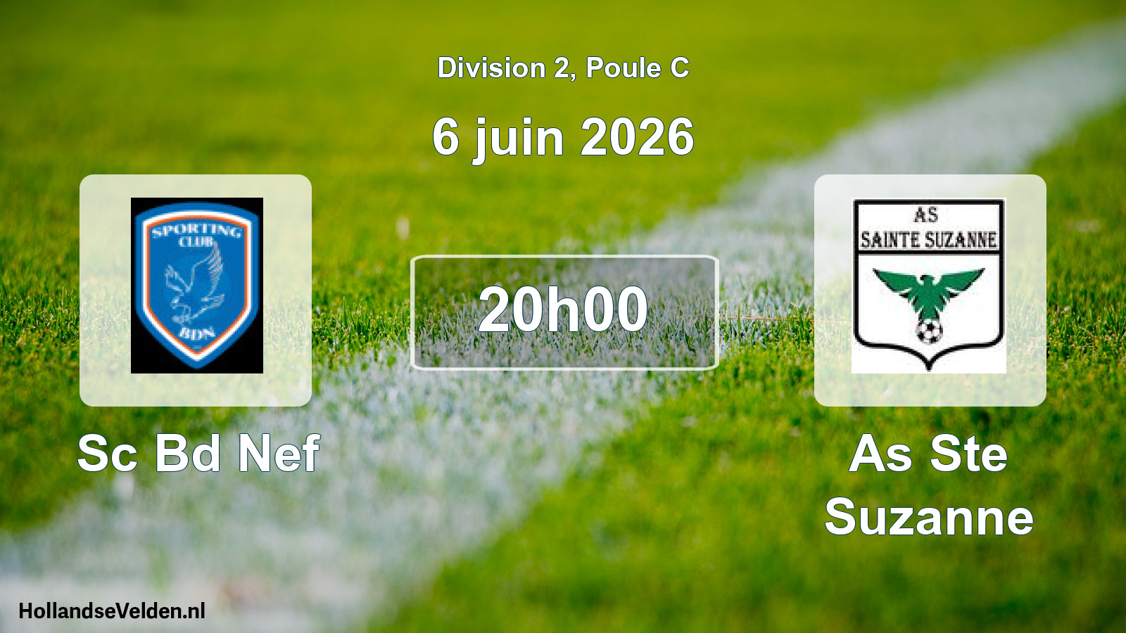 Geplande wedstrijd: Sc Bd Nef - As Ste Suzanne (6 juni 2026)