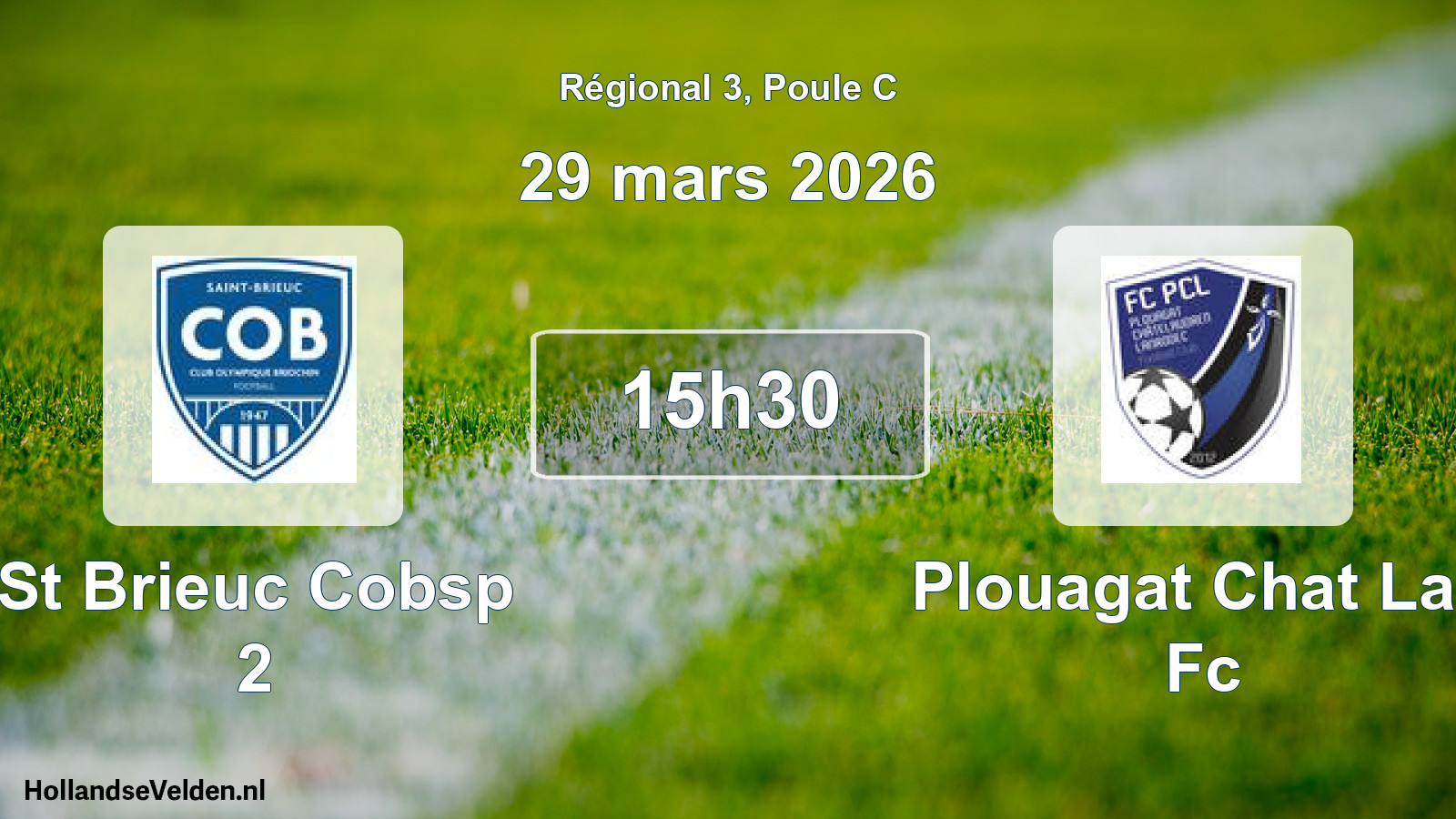 Scheduled Match: St Brieuc Cobsp 2 - Plouagat Chat Lan Fc (29 March 2026)