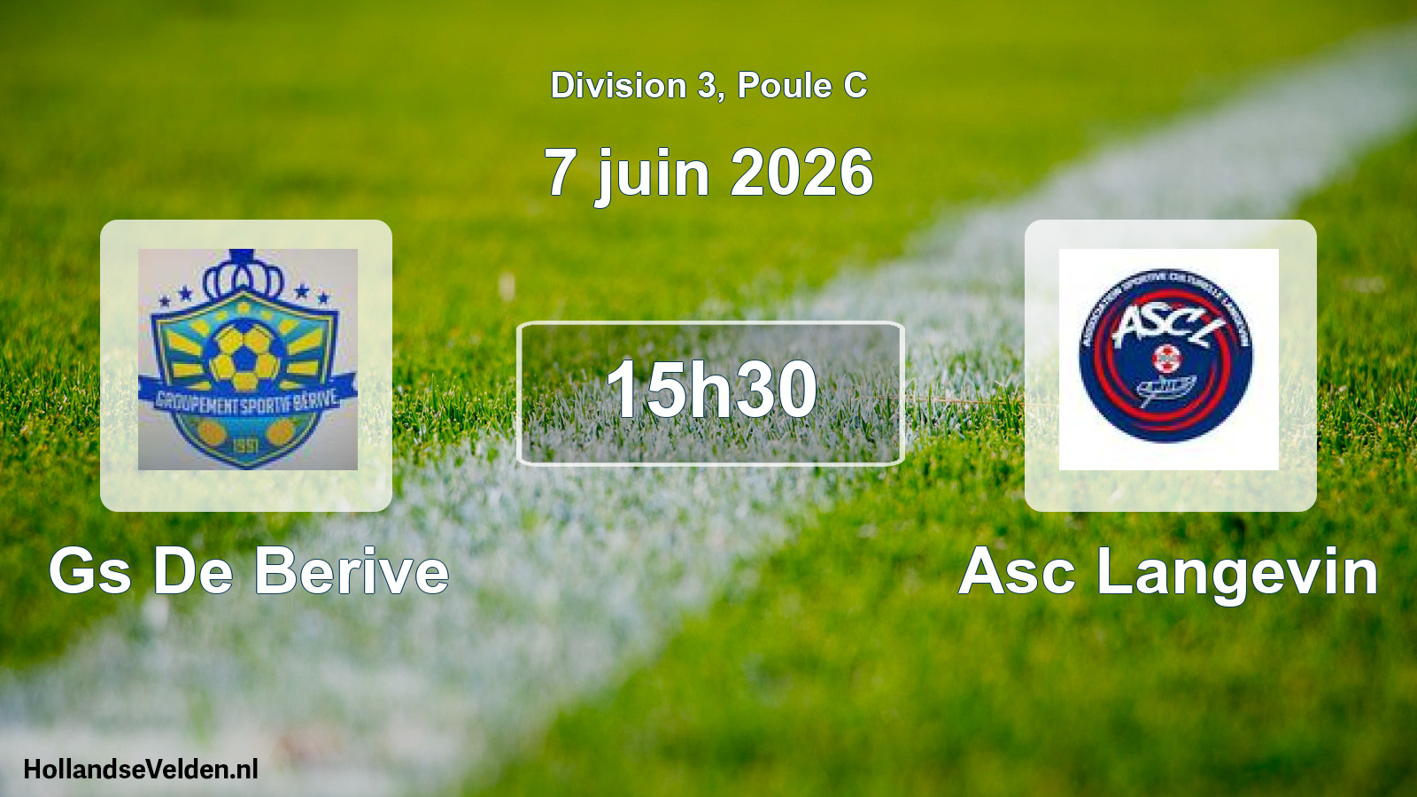 Match programmé: Gs De Berive - Asc Langevin (7 juin 2026)