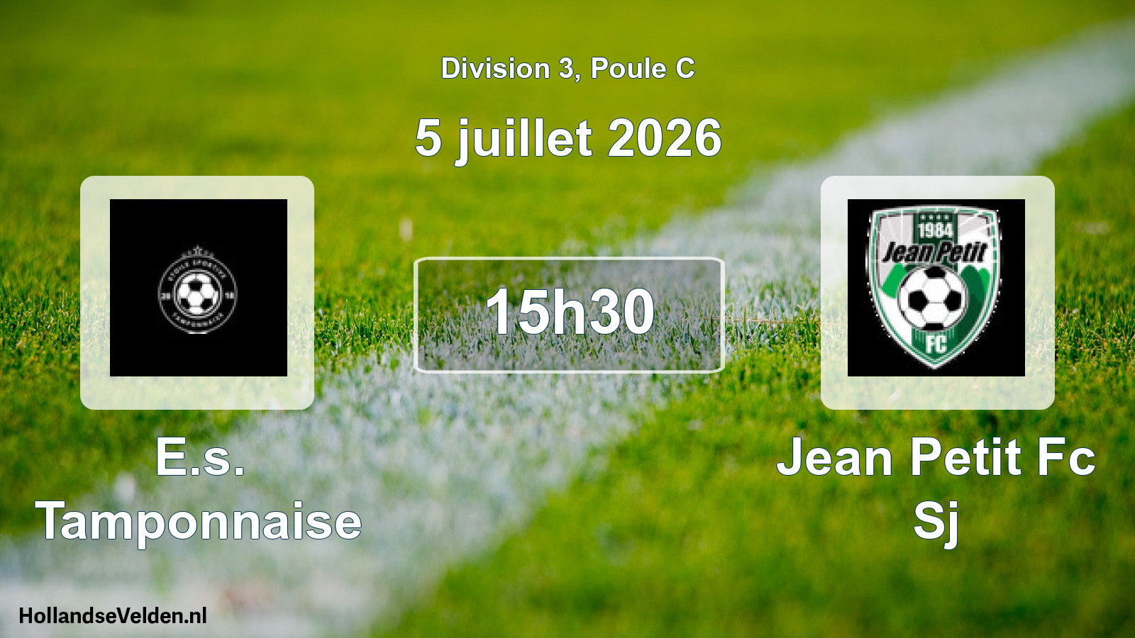 Match programmé: E.s. Tamponnaise - Jean Petit Fc Sj (5 juillet 2026)