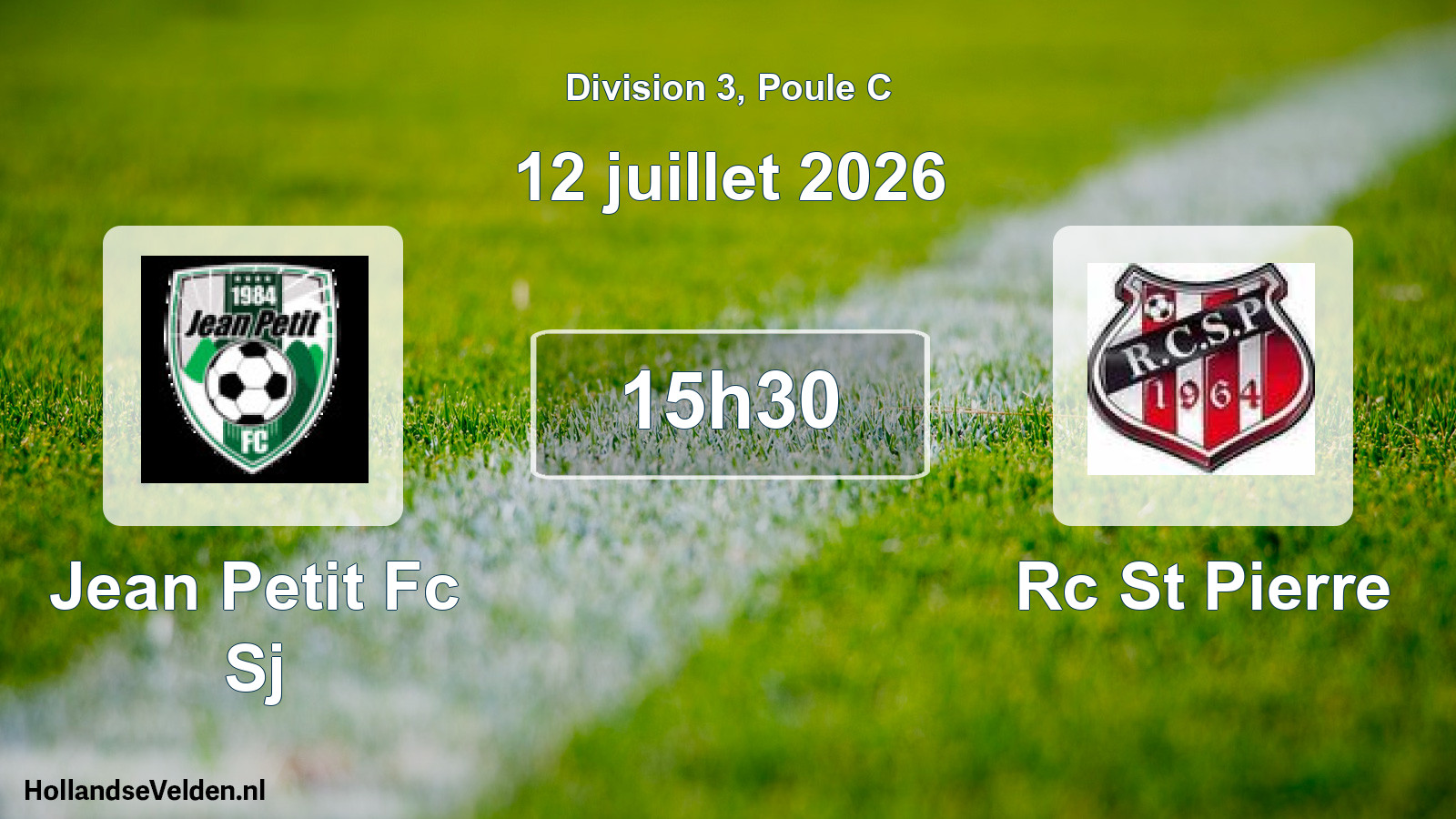 Geplande wedstrijd: Jean Petit Fc Sj - Rc St Pierre (12 juli 2026)
