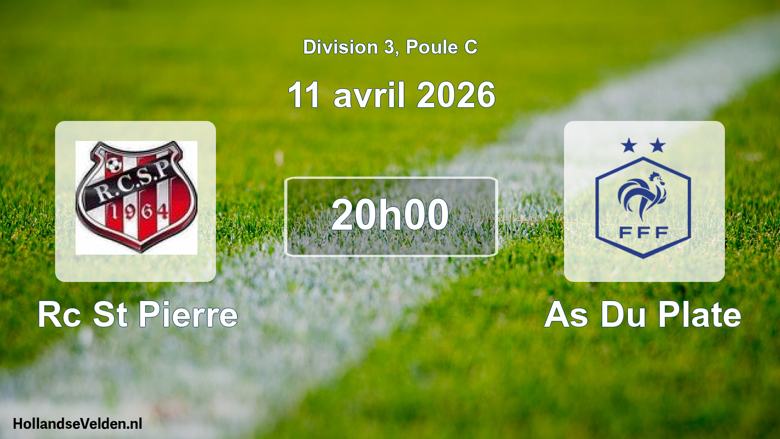 Scheduled Match: Rc St Pierre - As Du Plate (11 April 2026)