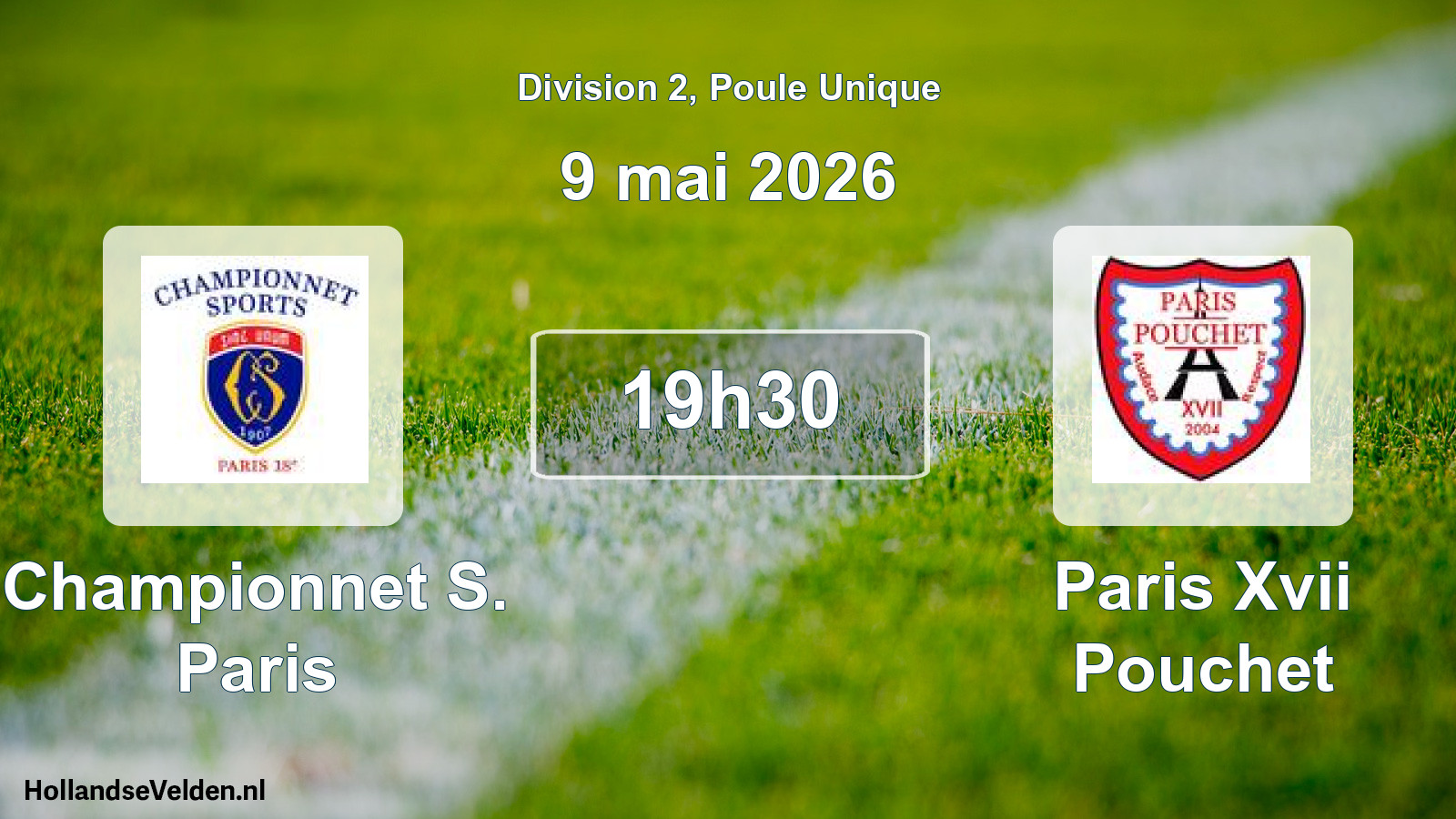 Scheduled Match: Championnet S. Paris - Paris Xvii Pouchet (9 May 2026)