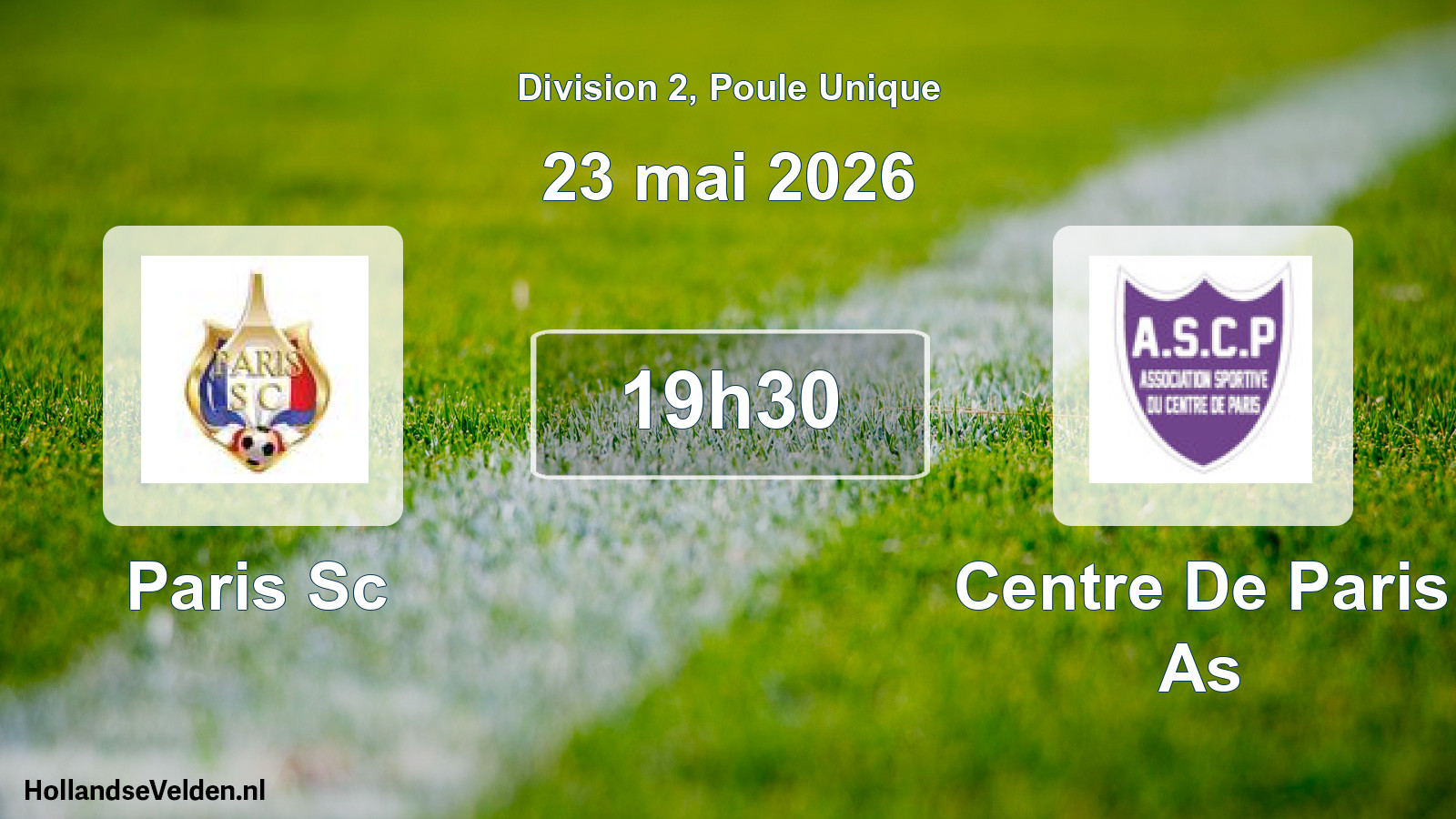 Scheduled Match: Paris Sc - Centre De Paris As (23 May 2026)