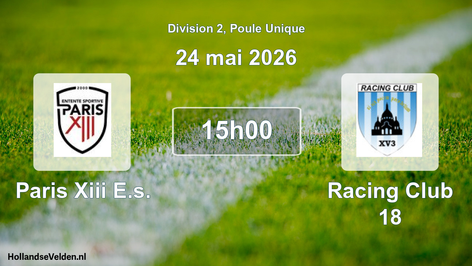 Scheduled Match: Paris Xiii E.s. - Racing Club 18 (24 May 2026)
