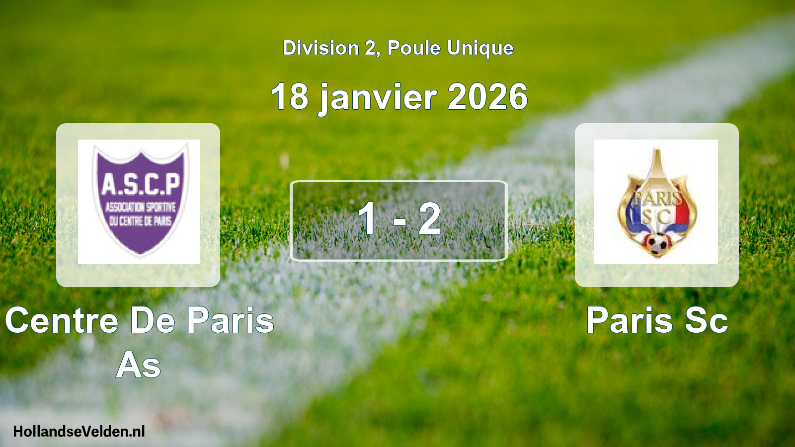 Total number of matches played: Centre De Paris As - Paris Sc 1 - 2 (18 January 2026)