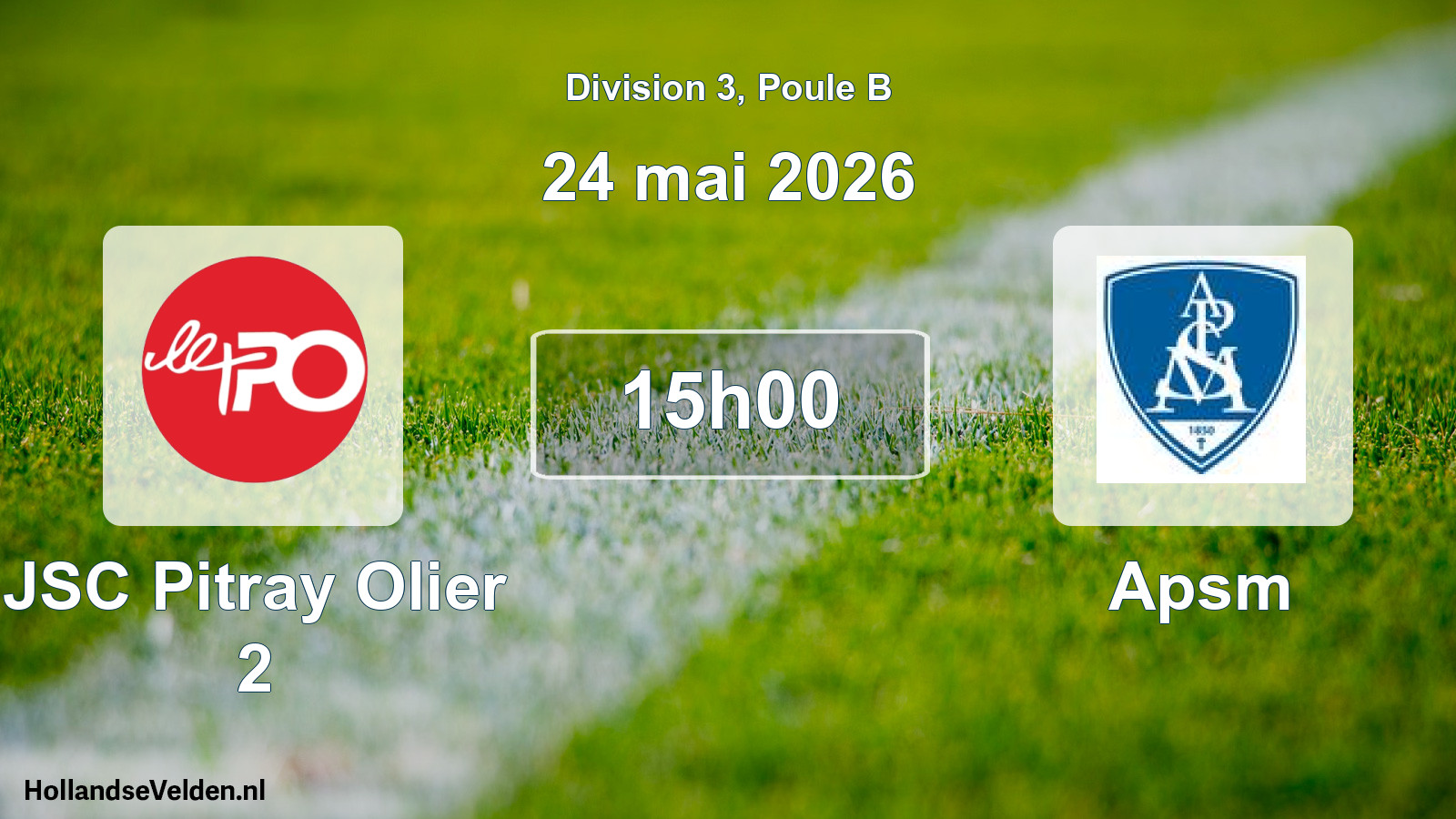 Scheduled Match: JSC Pitray Olier 2 - Apsm (24 May 2026)