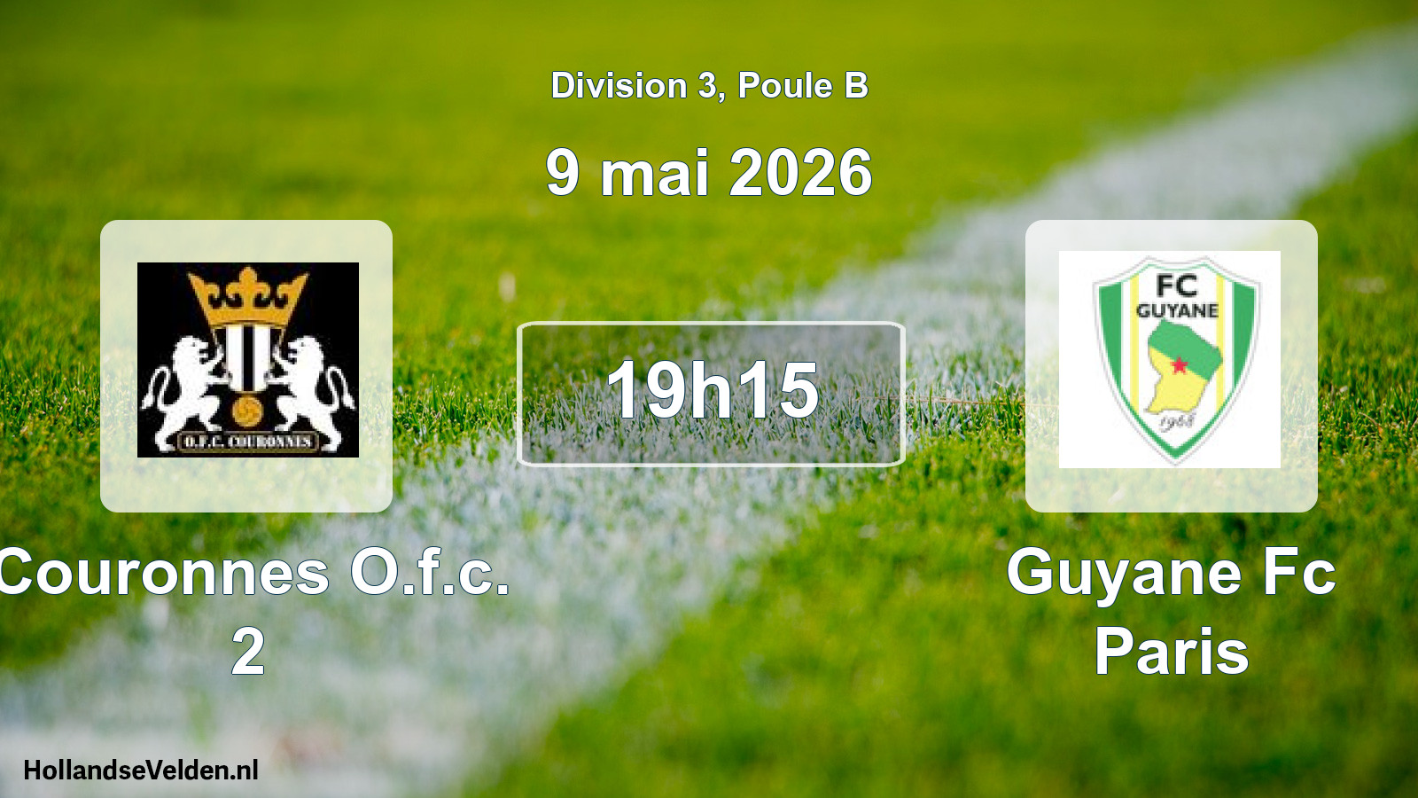 Scheduled Match: Couronnes O.f.c. 2 - Guyane Fc Paris (9 May 2026)