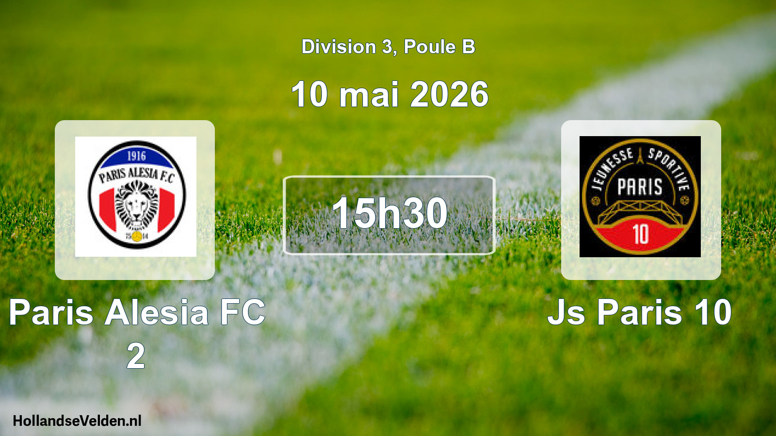 Scheduled Match: Paris Alesia FC 2 - Js Paris 10 (10 May 2026)
