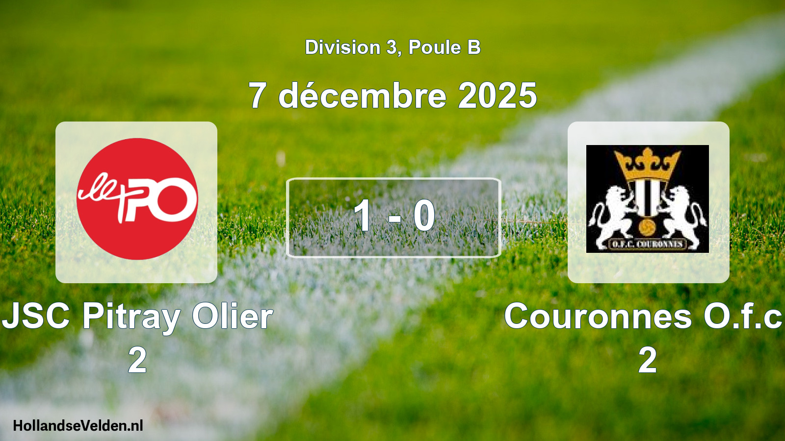 Total number of matches played: JSC Pitray Olier 2 - Couronnes O.f.c. 2 1 - 0 (7 December 2025)