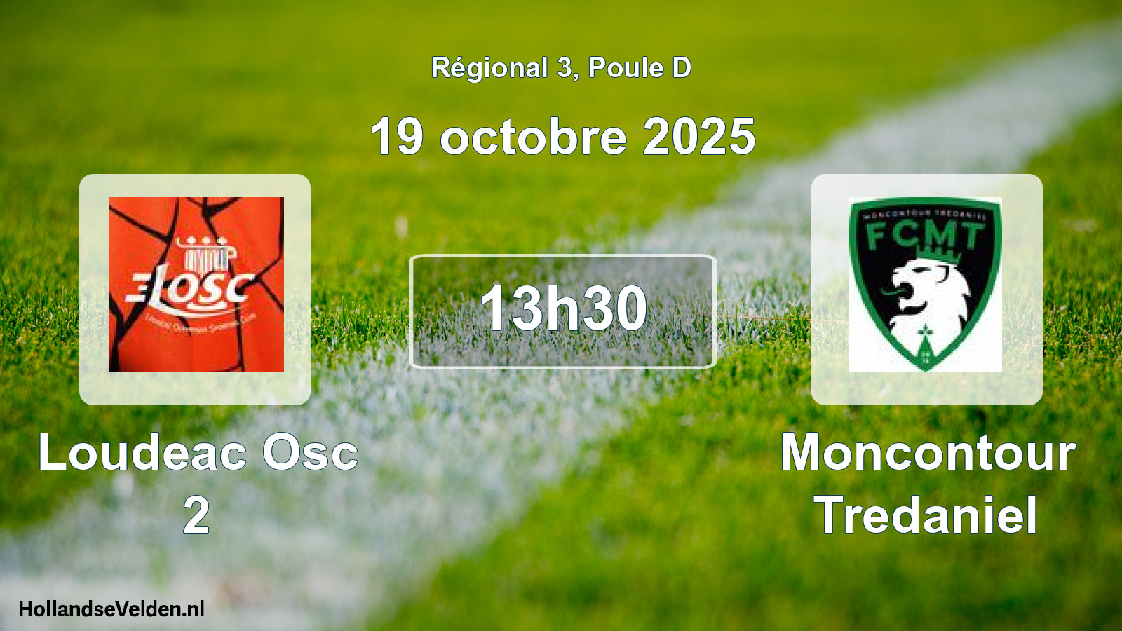 Geplande wedstrijd: Loudeac Osc 2 - Moncontour Tredaniel (19 octobre 2025)