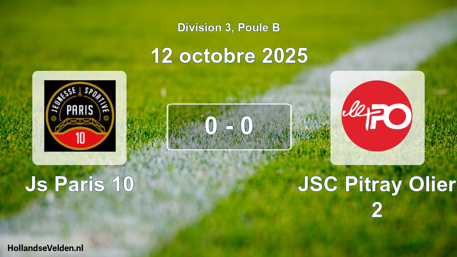 Total number of matches played: Js Paris 10 - JSC Pitray Olier 2 0 - 0 (12 October 2025)