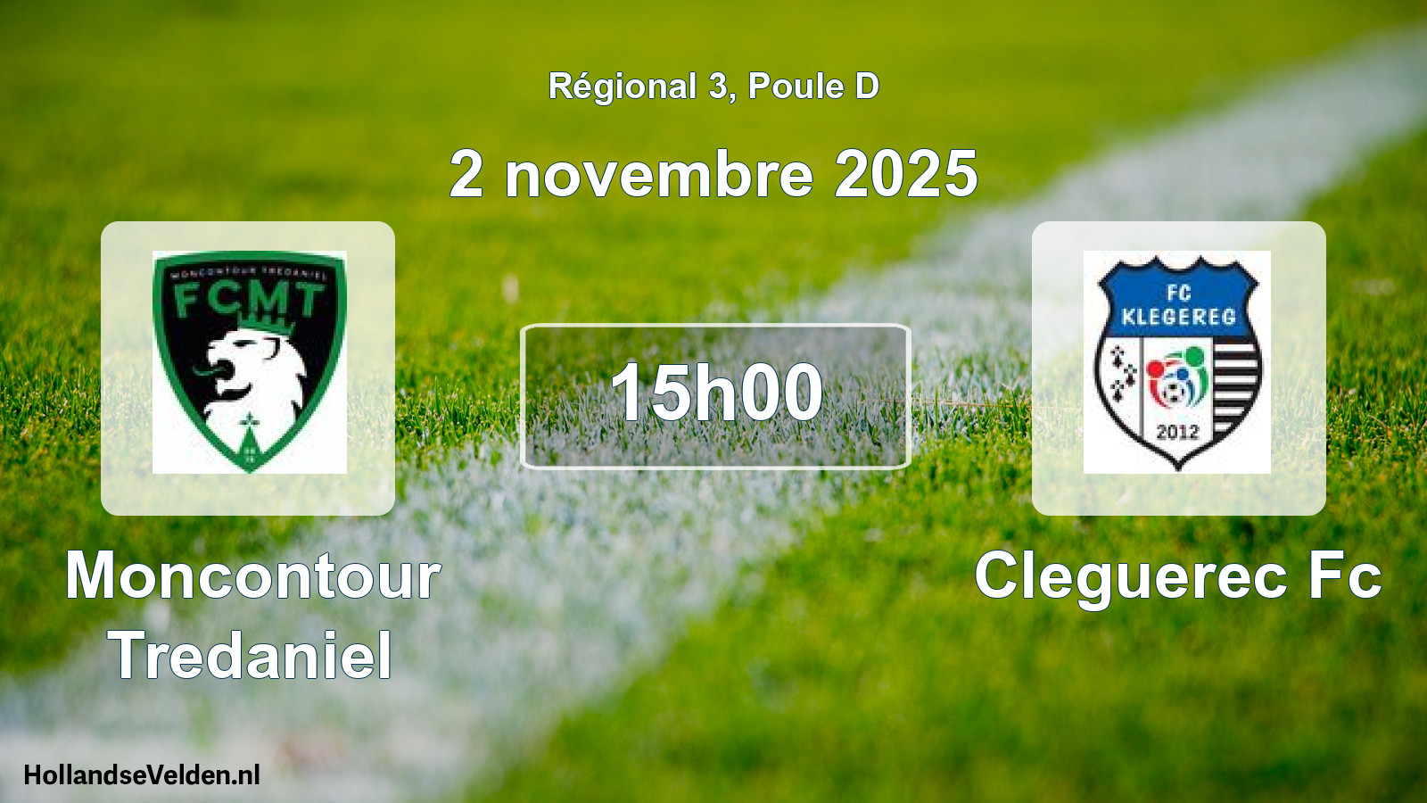 Geplande wedstrijd: Moncontour Tredaniel - Cleguerec Fc (2 novembre 2025)