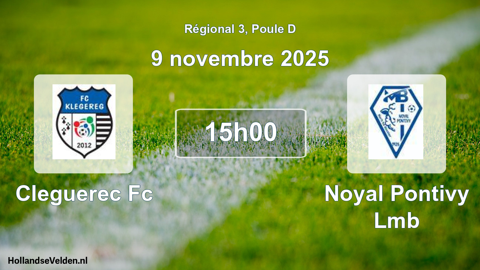 Geplande wedstrijd: Cleguerec Fc - Noyal Pontivy Lmb (9 novembre 2025)