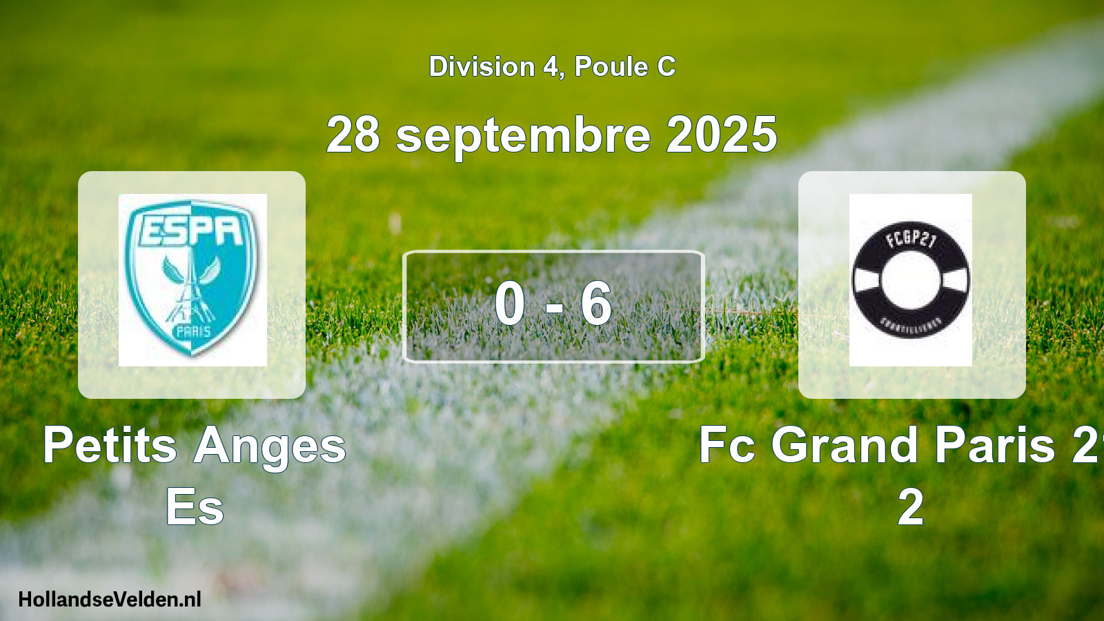 Total number of matches played: Petits Anges Es - Fc Grand Paris 21 2 0 - 6 (28 September 2025)