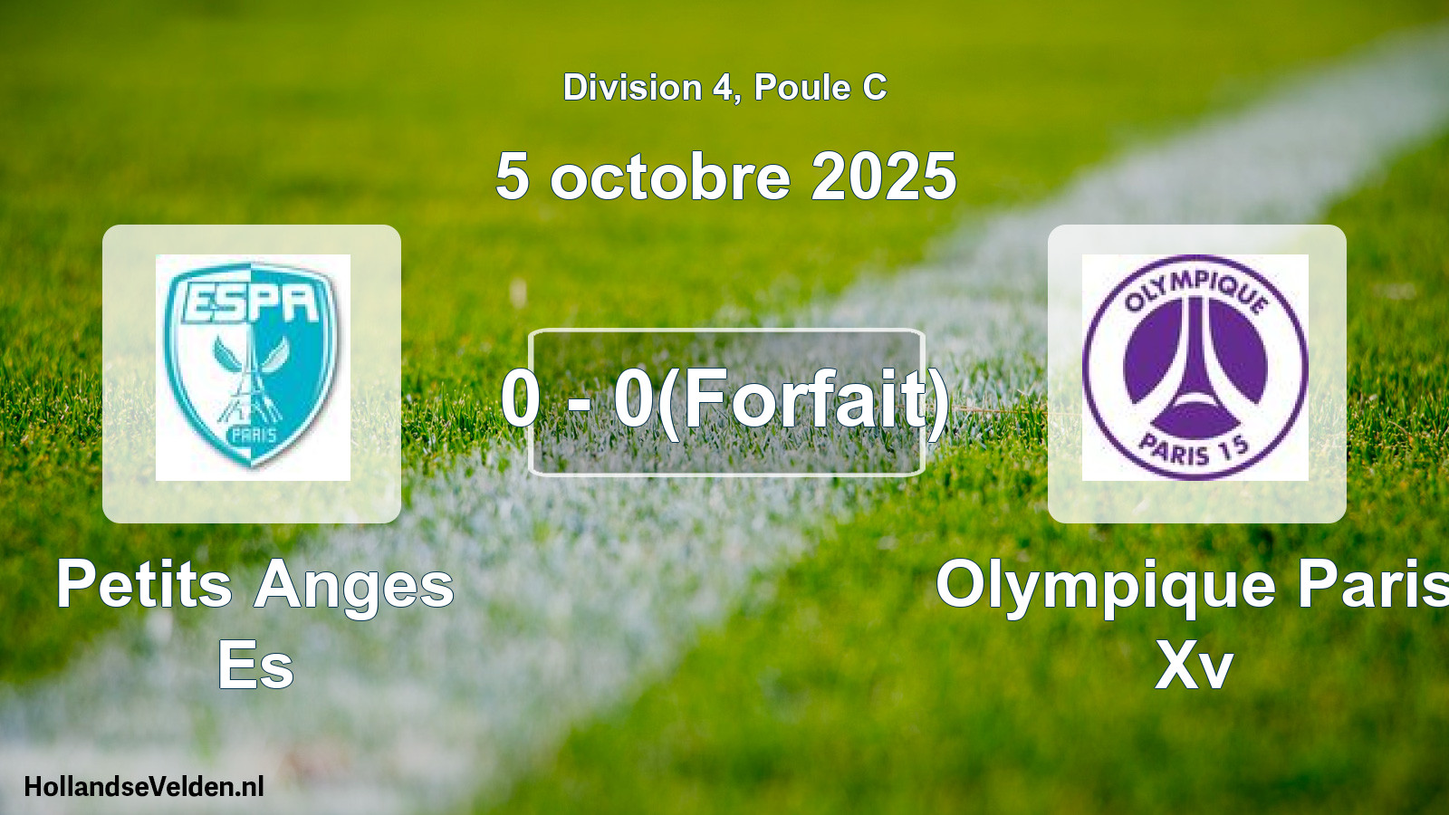 Total number of matches played: Petits Anges Es - Olympique Paris Xv 0 - 0(Forfait) (5 October 2025)