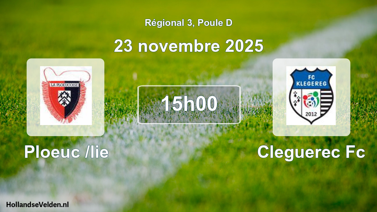 Geplande wedstrijd: Ploeuc /lie - Cleguerec Fc (23 november 2025)