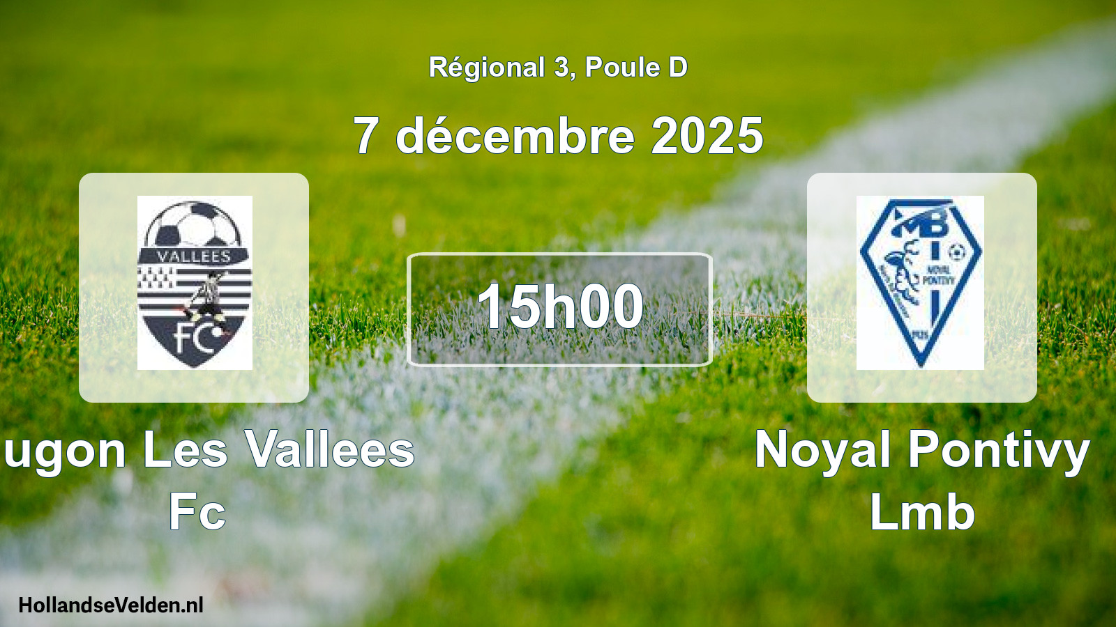 Scheduled Match: Jugon Les Vallees Fc - Noyal Pontivy Lmb (7 December 2025)