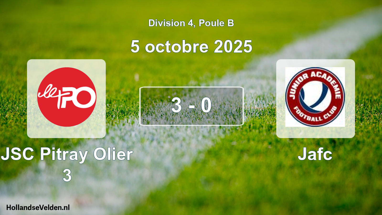 Total number of matches played: JSC Pitray Olier 3 - Jafc 3 - 0 (5 October 2025)
