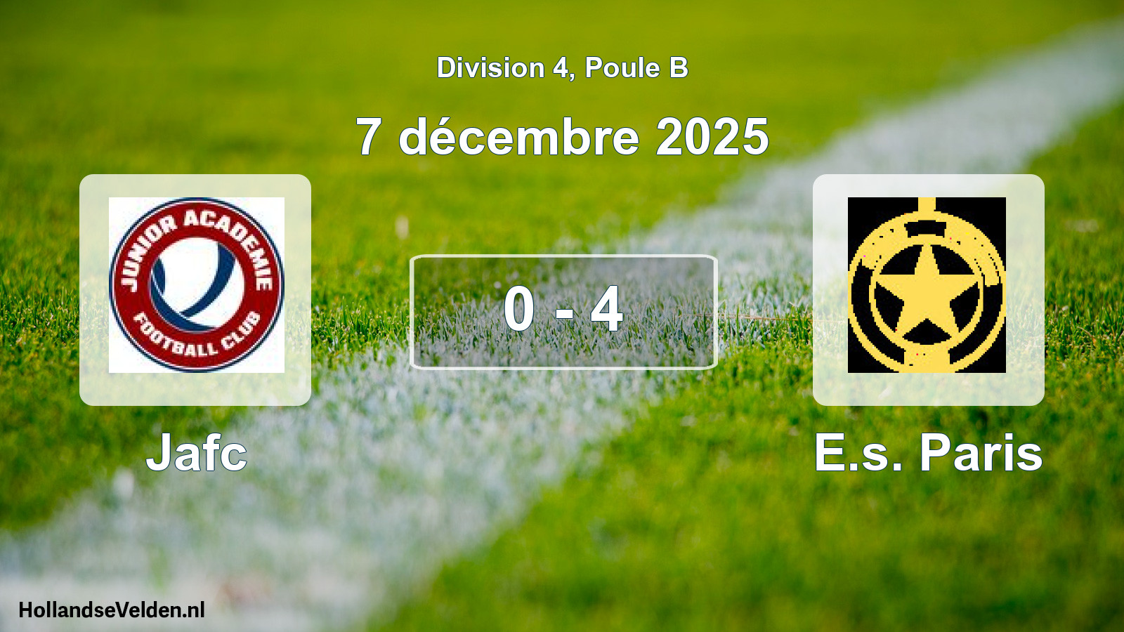 Total number of matches played: Jafc - E.s. Paris 0 - 4 (7 December 2025)