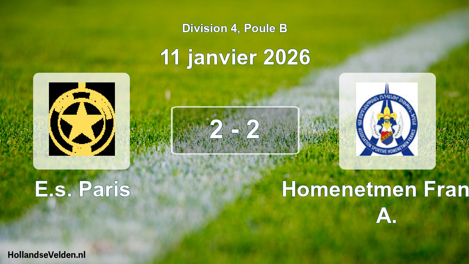 Total number of matches played: E.s. Paris - Homenetmen France A. 2 - 2 (11 January 2026)
