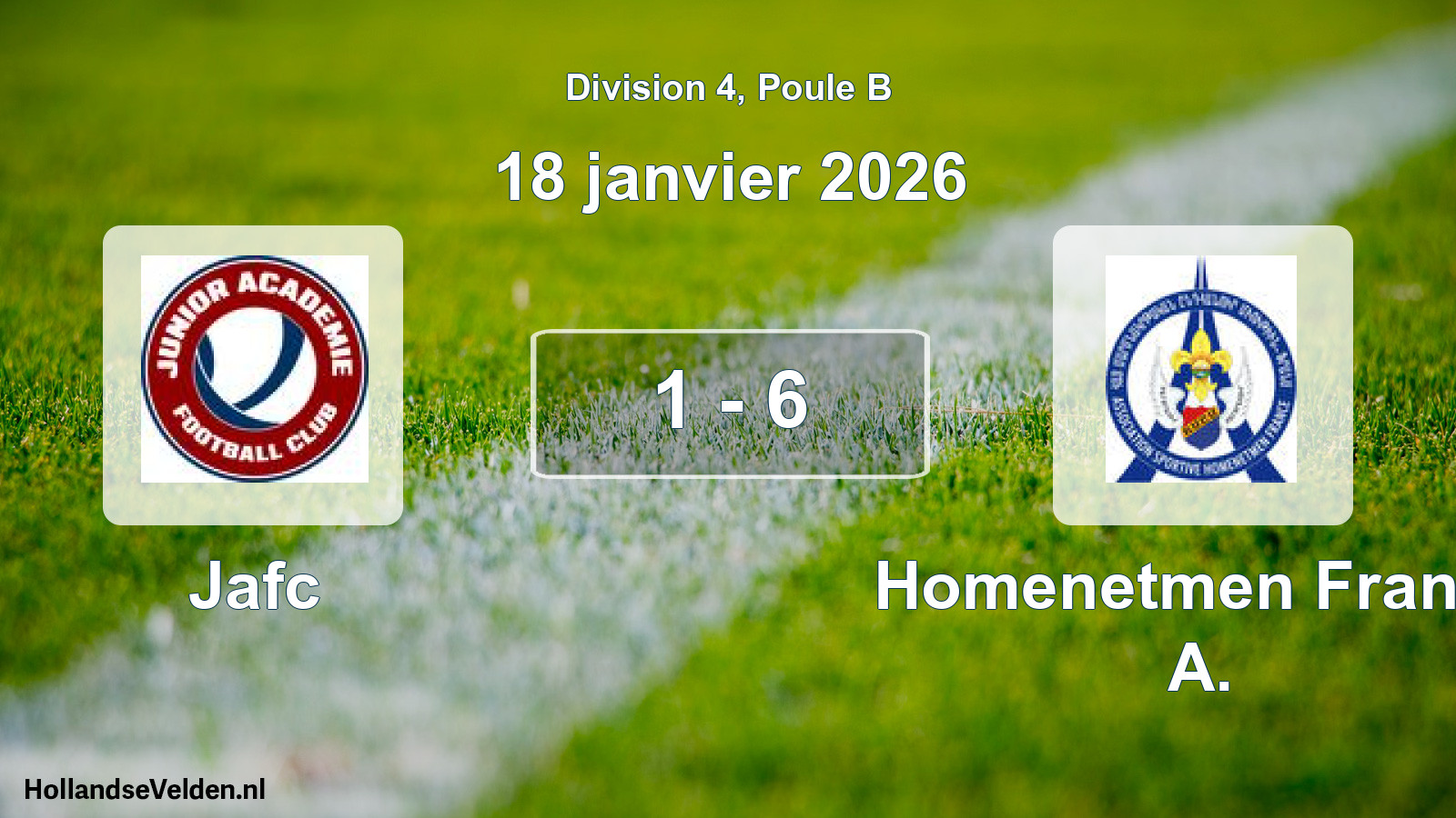 Total number of matches played: Jafc - Homenetmen France A. 1 - 6 (18 January 2026)
