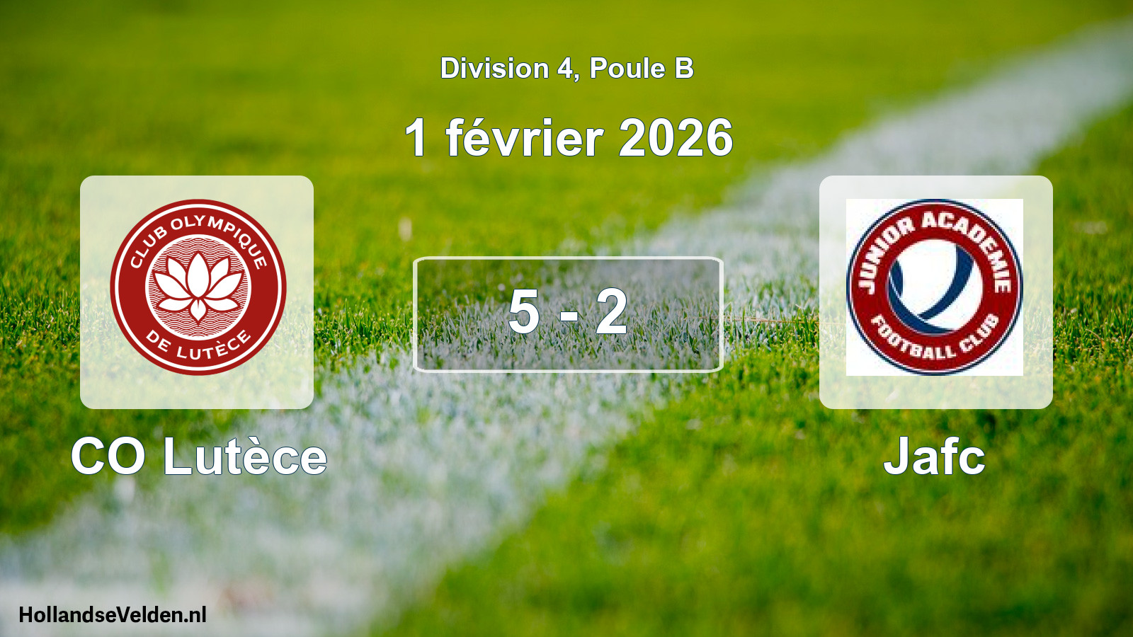 Total number of matches played: CO Lutèce - Jafc 5 - 2 (1 February 2026)