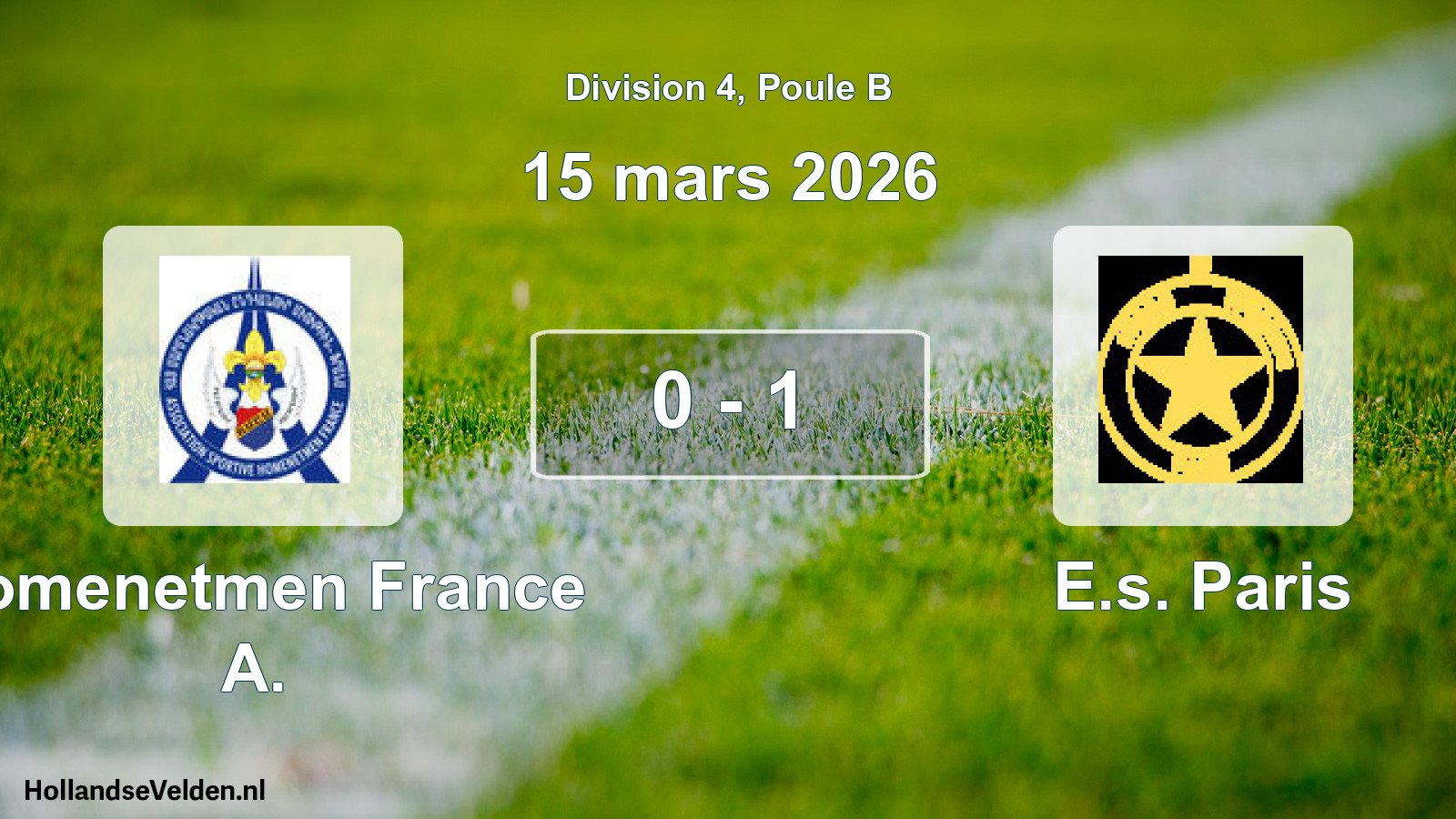 Total number of matches played: Homenetmen France A. - E.s. Paris 0 - 1 (15 March 2026)