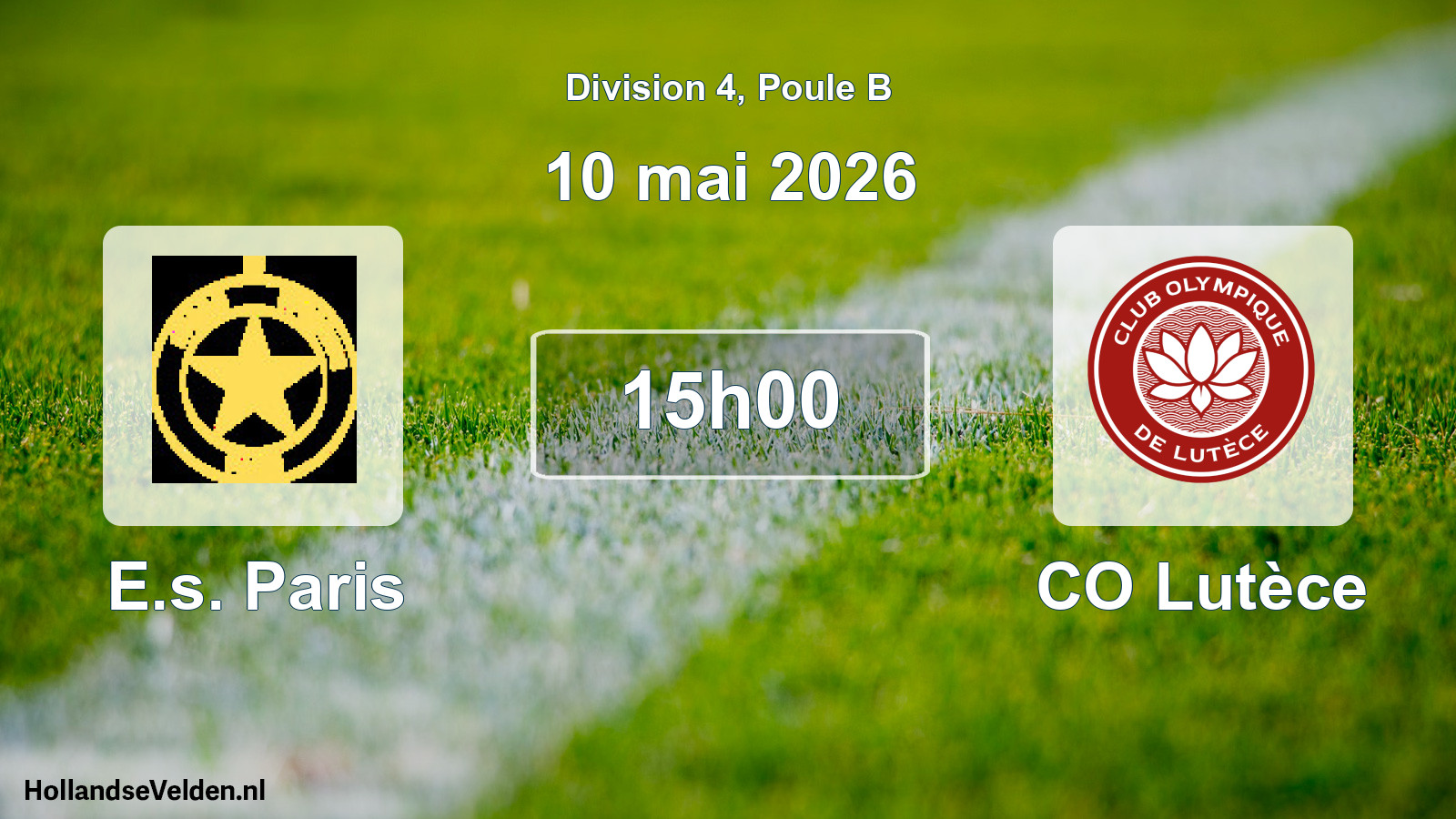 Scheduled Match: E.s. Paris - CO Lutèce (10 May 2026)