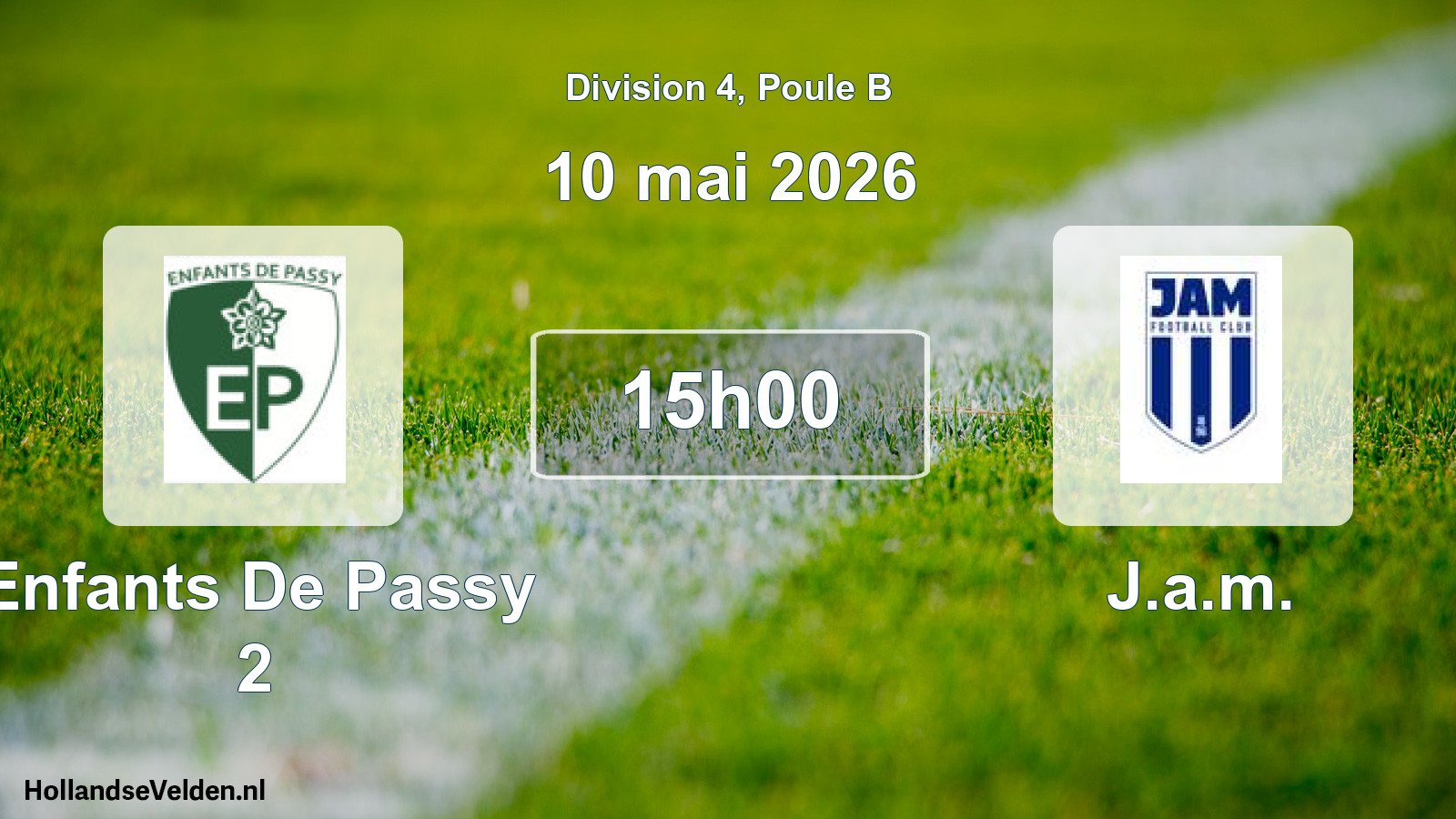 Scheduled Match: Enfants De Passy 2 - J.a.m. (10 May 2026)