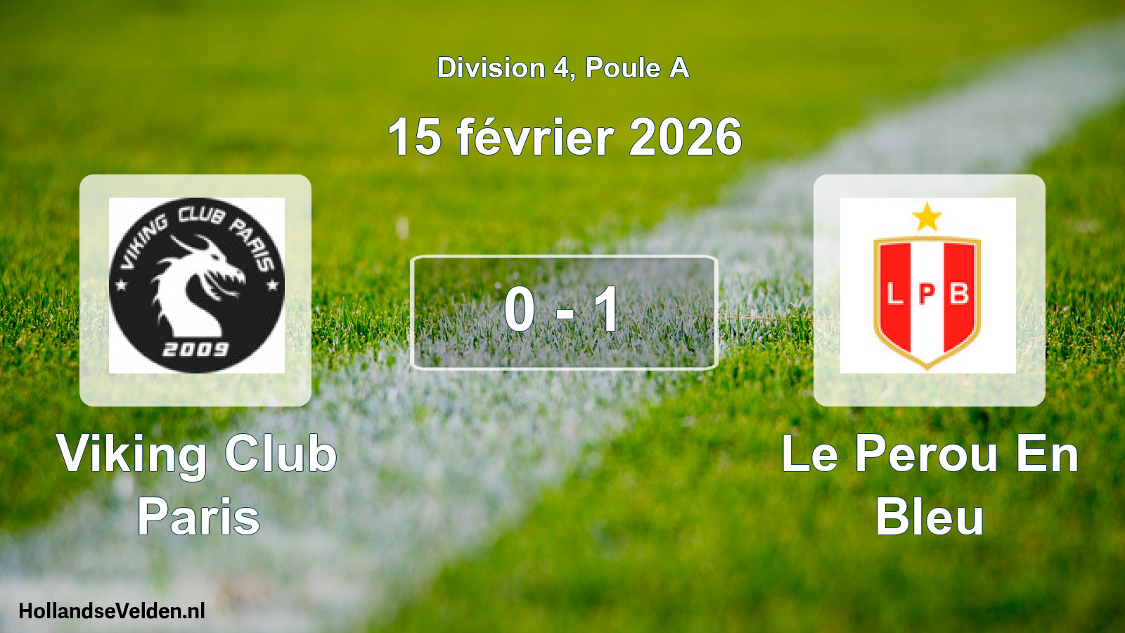 Total number of matches played: Viking Club Paris - Le Perou En Bleu 0 - 1 (15 February 2026)