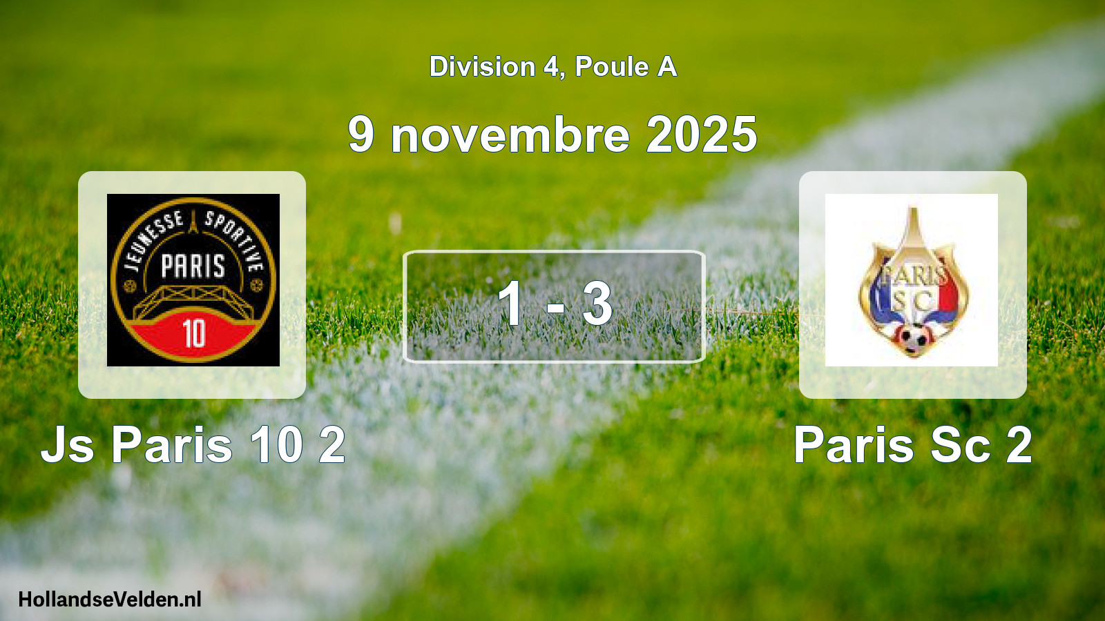 Total number of matches played: Js Paris 10 2 - Paris Sc 2 1 - 3 (9 November 2025)