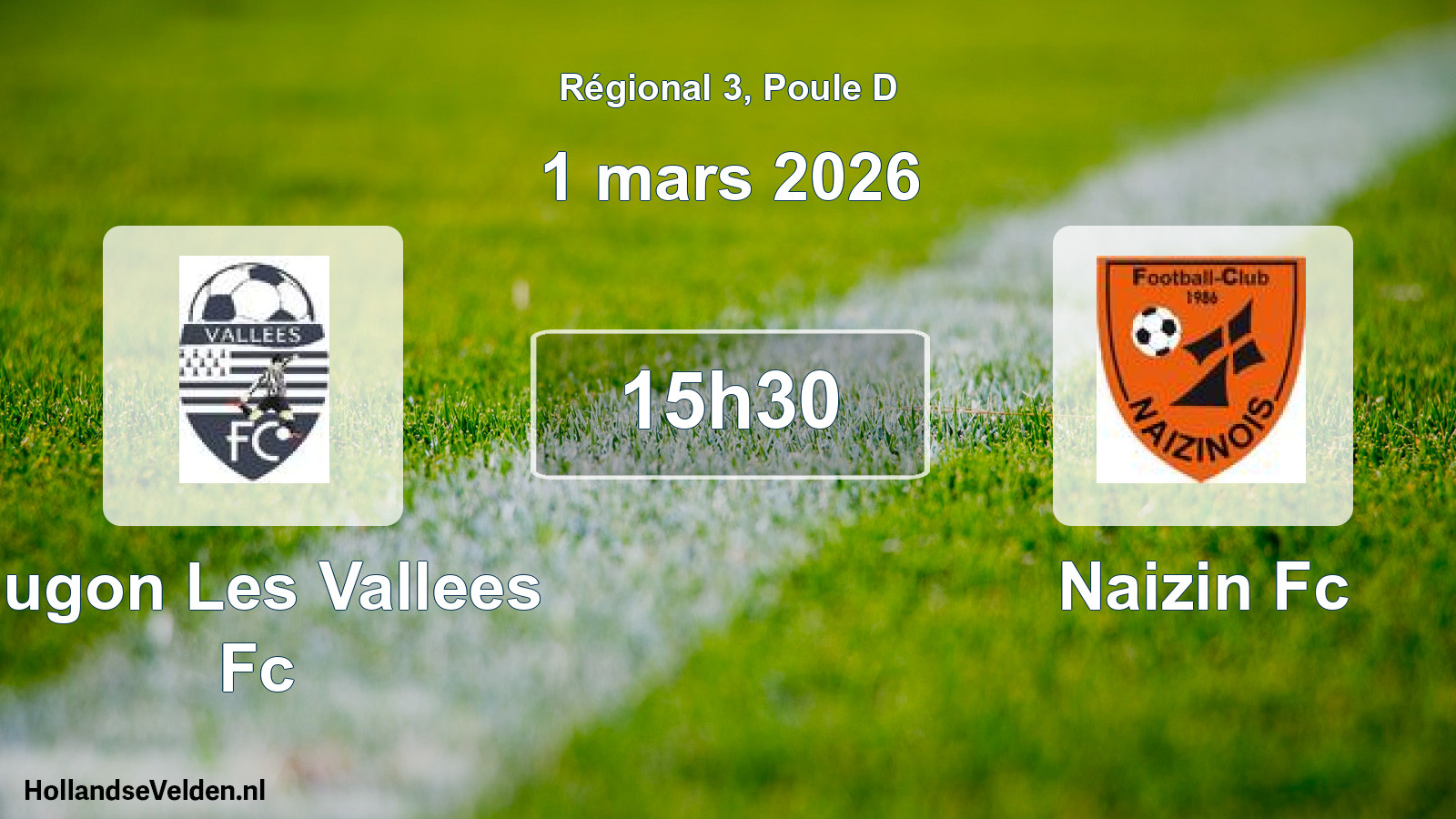 Geplande wedstrijd: Jugon Les Vallees Fc - Naizin Fc (1 maart 2026)