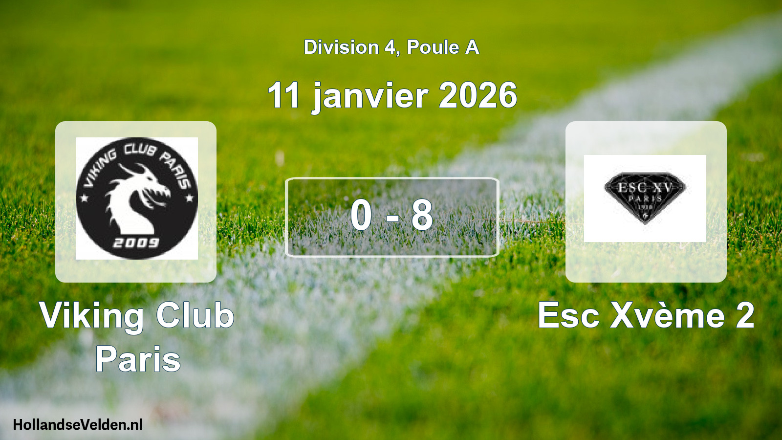 Total number of matches played: Viking Club Paris - Esc Xvème 2 0 - 8 (11 January 2026)