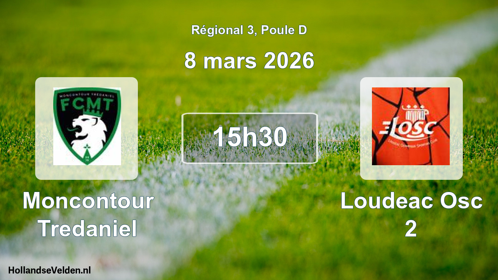 Geplande wedstrijd: Moncontour Tredaniel - Loudeac Osc 2 (8 mars 2026)